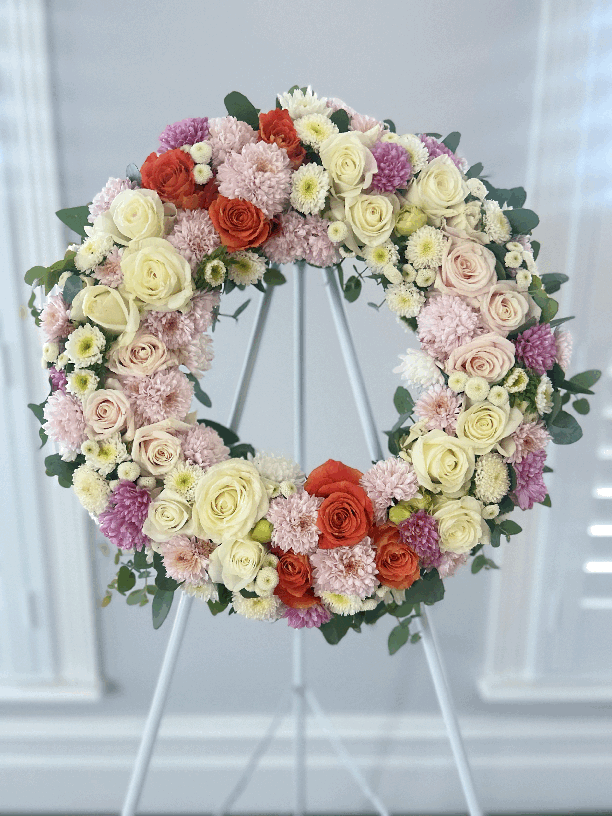 flower wreath melton