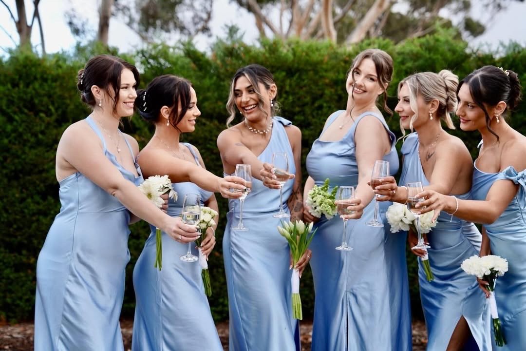 White simple flower Bridesmaid bouquets Warrawong estate 