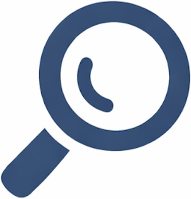 Magnifying glass icon.