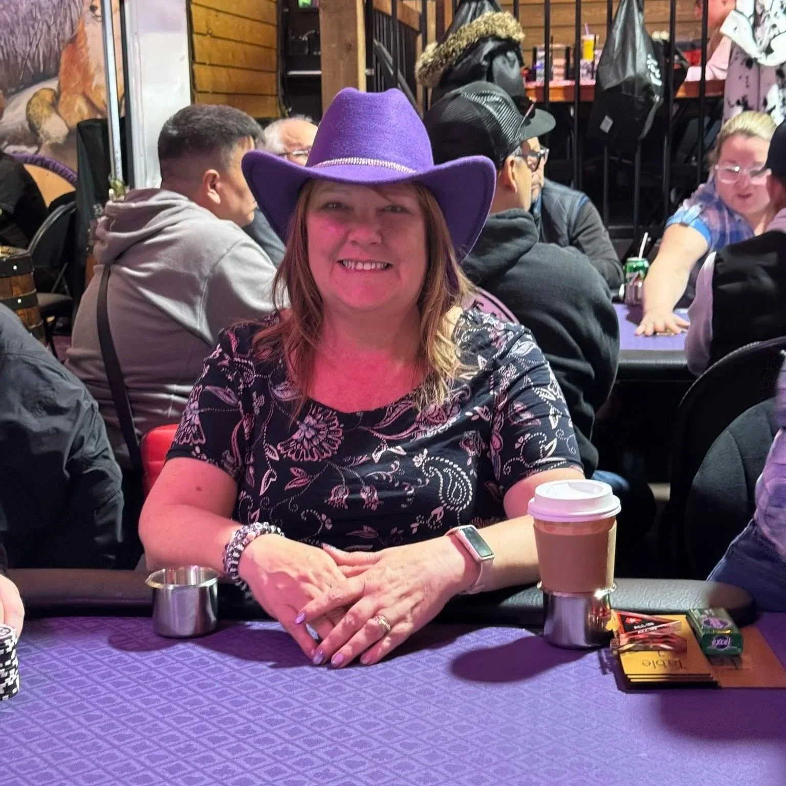 Fifi birthday celebration at Compassion Connections anniversary poker event in East Selkirk Manitoba