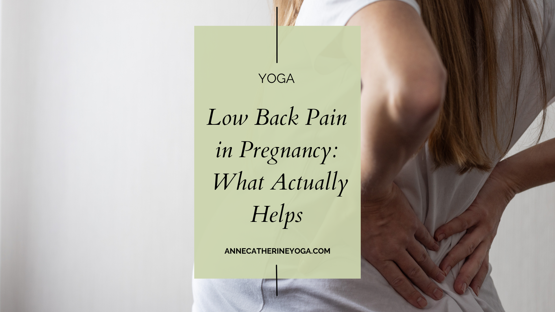 Low Back Pain in Pregnancy: What It Really Means — and What Actually Helps