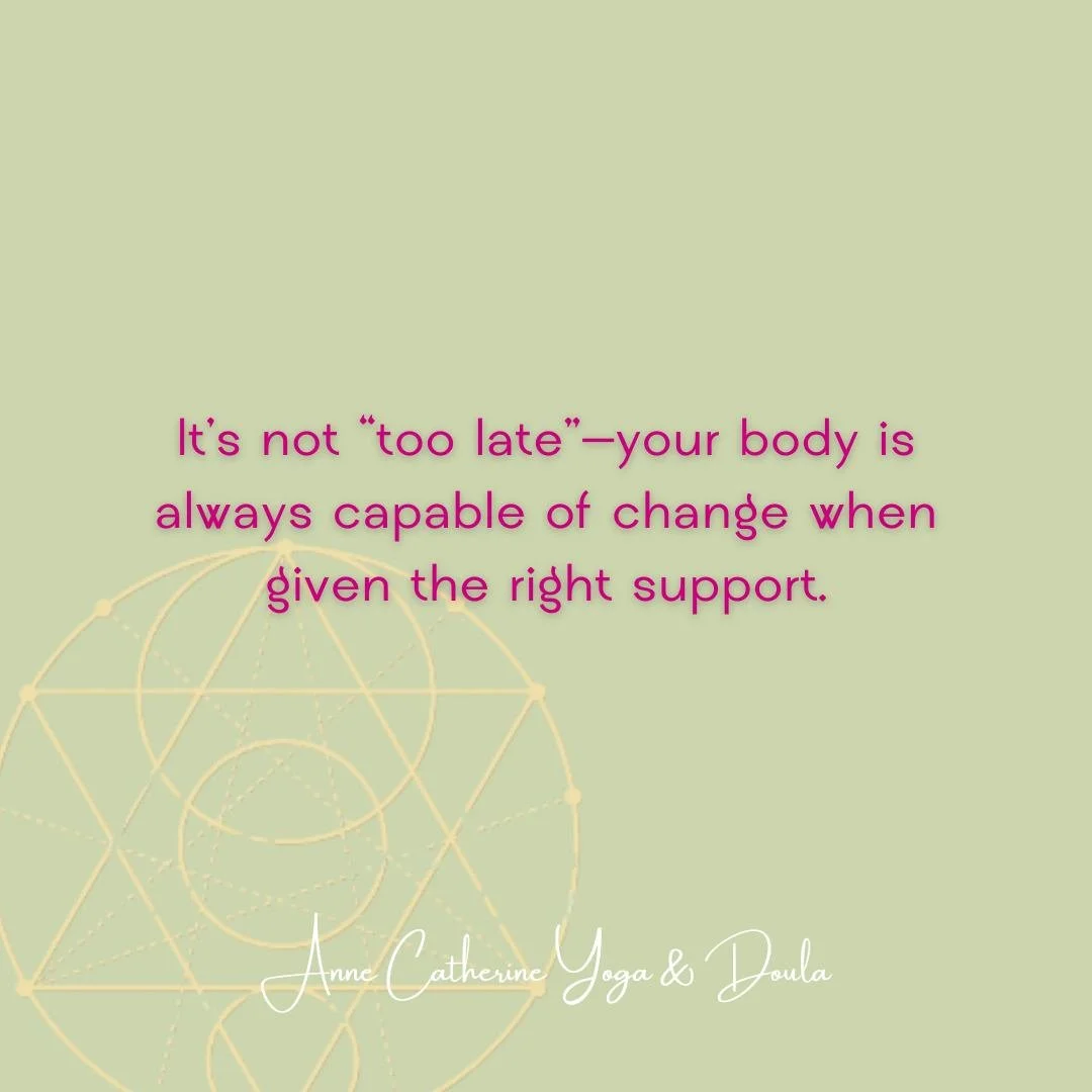 I hear this all the time.
And the answer is always the same: your body is still listening.

Send this to a mom who needs to hear it.

#WomensHealth #ItsNotTooLate #StrongAtAnyAge #YogaForLife #LafayetteCO