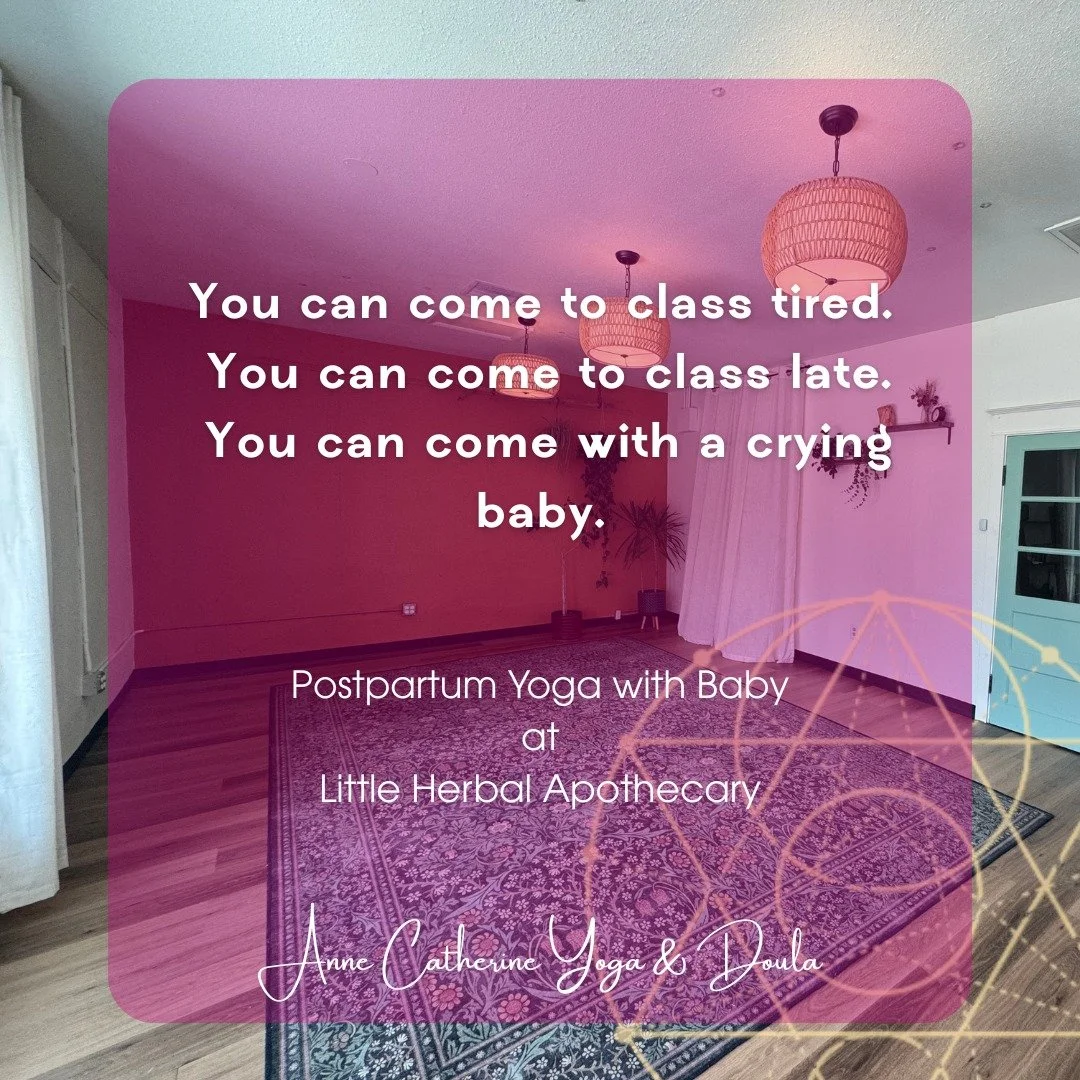 There is no version of you that has to be &ldquo;ready&rdquo; for this.

Not the well-rested version.
Not the &ldquo;put together&rdquo; version.
Not the version whose baby sleeps on a schedule.

✨ Just you.

In my Postpartum Yoga with Baby class:
&b