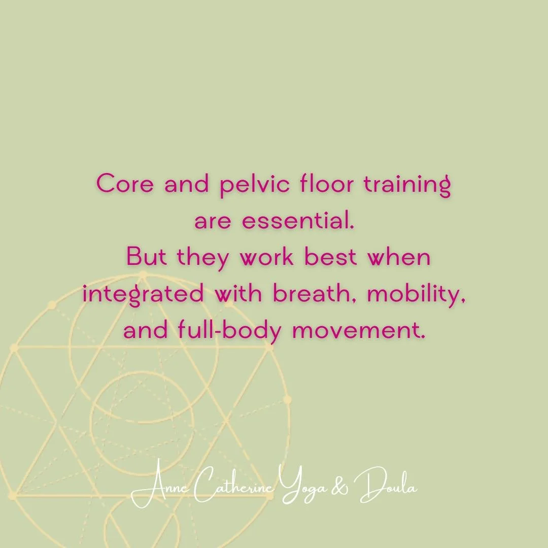Core work matters. Pelvic floor work matters.

But your body doesn&rsquo;t function in isolated parts.

Your core is a dynamic system&mdash;
your diaphragm, pelvic floor, and deep abdominal muscles working together with your breath and movement.

Whe