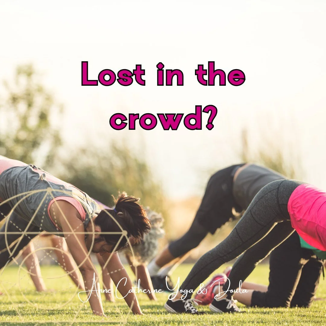 Don't get lost in the crowd.

One of the reasons I keep my classes small is because pregnancy, postpartum recovery, and women's health aren't one-size-fits-all experiences.

Your body has its own history.

Your own challenges.

Your own goals.

And y