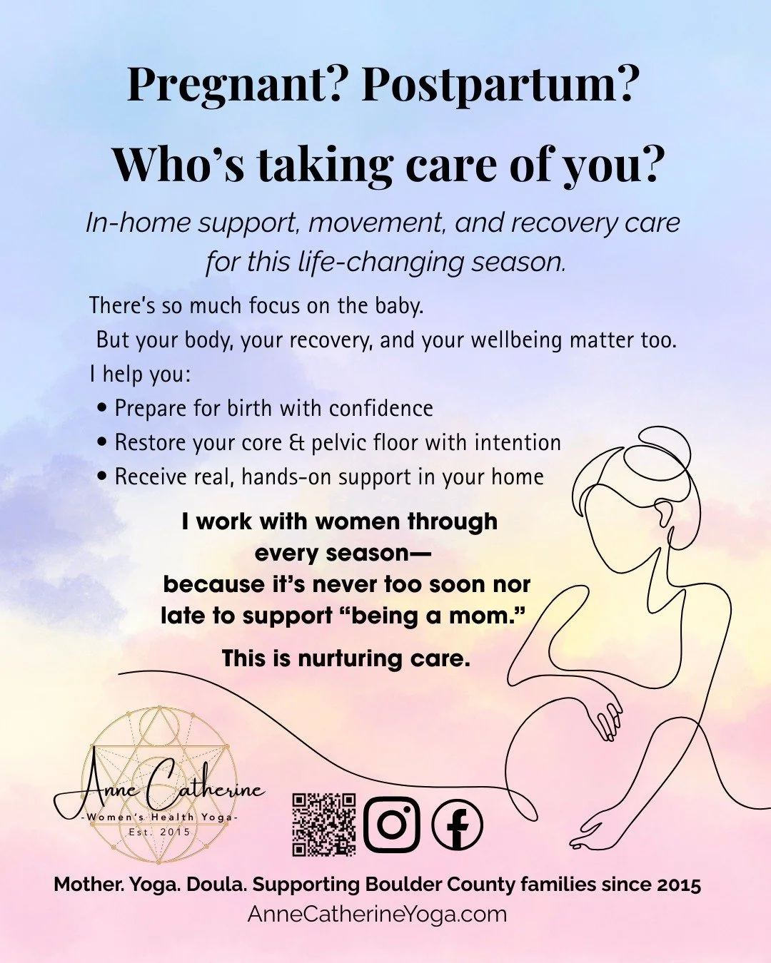 Everyone asks about the baby.

But who's asking about you?

Who's making sure you're eating enough, resting enough, healing well, and receiving the support your body needs after growing and birthing a human?

As a culture, we've become very good at p