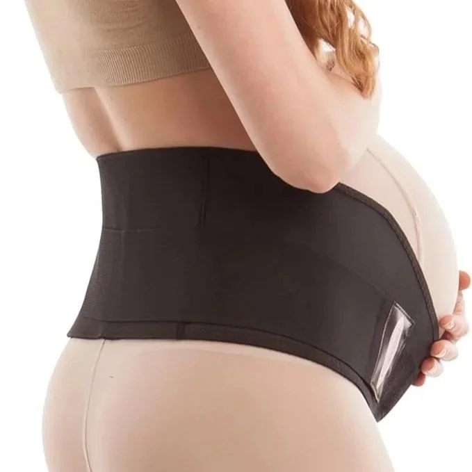 Gabrialla Made in USA Pregnancy Belly Band, Soft & Breathable Maternity Belly Band – Pregnancy Belt for Back, Pelvic & Waist