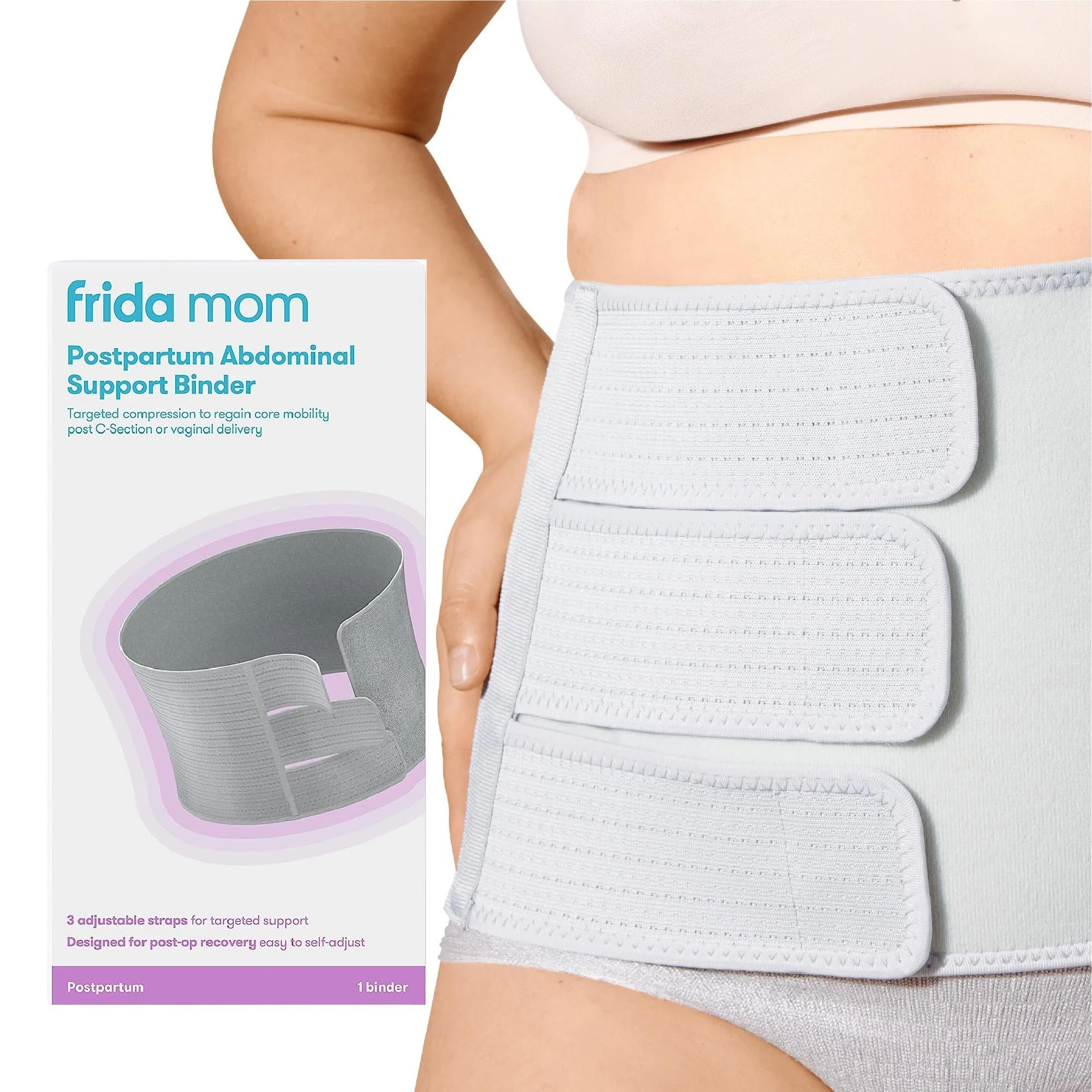 Frida Mom® Belly Binder (9" High Adjustable Postpartum Wrap)