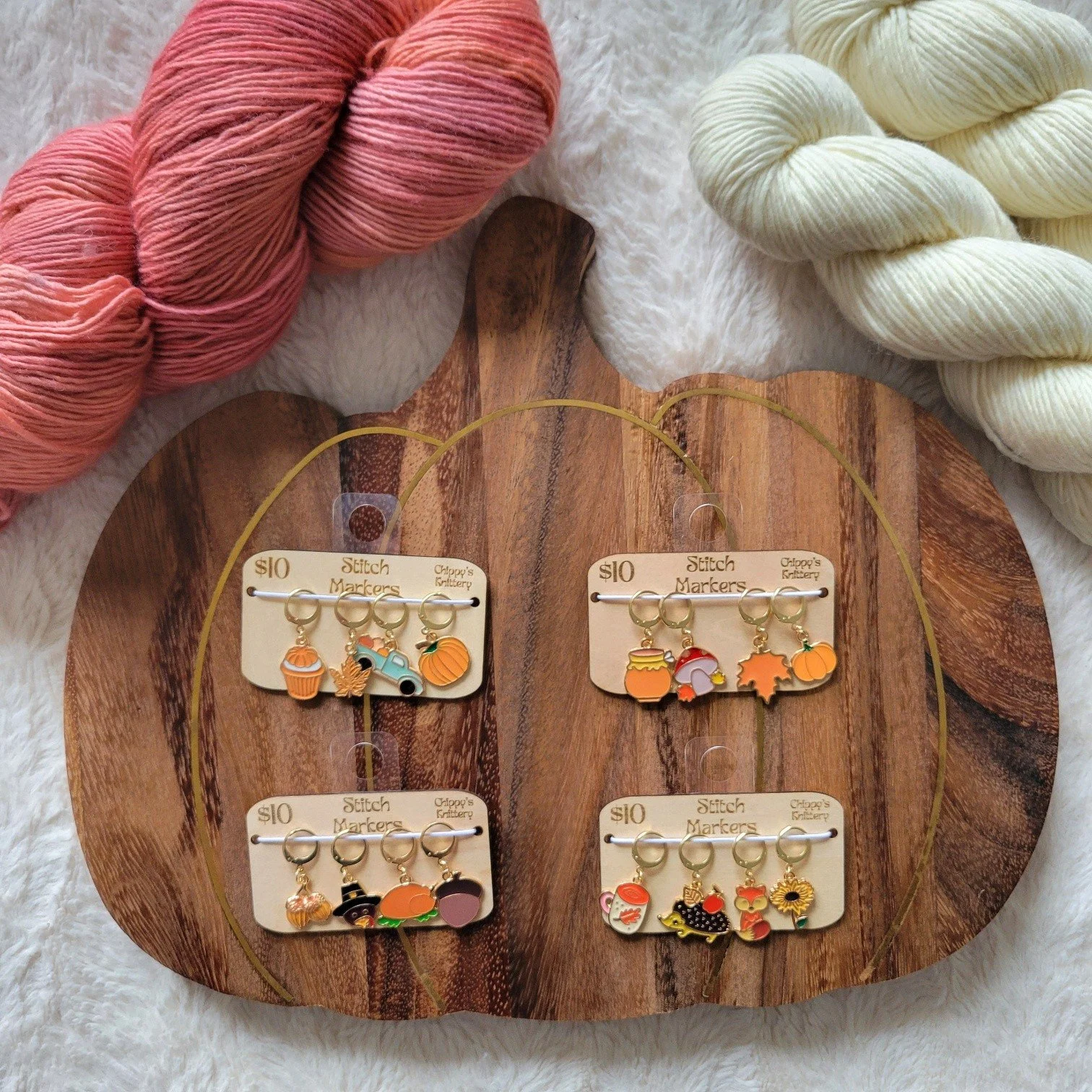 We also have fall themed stitch marker sets available!