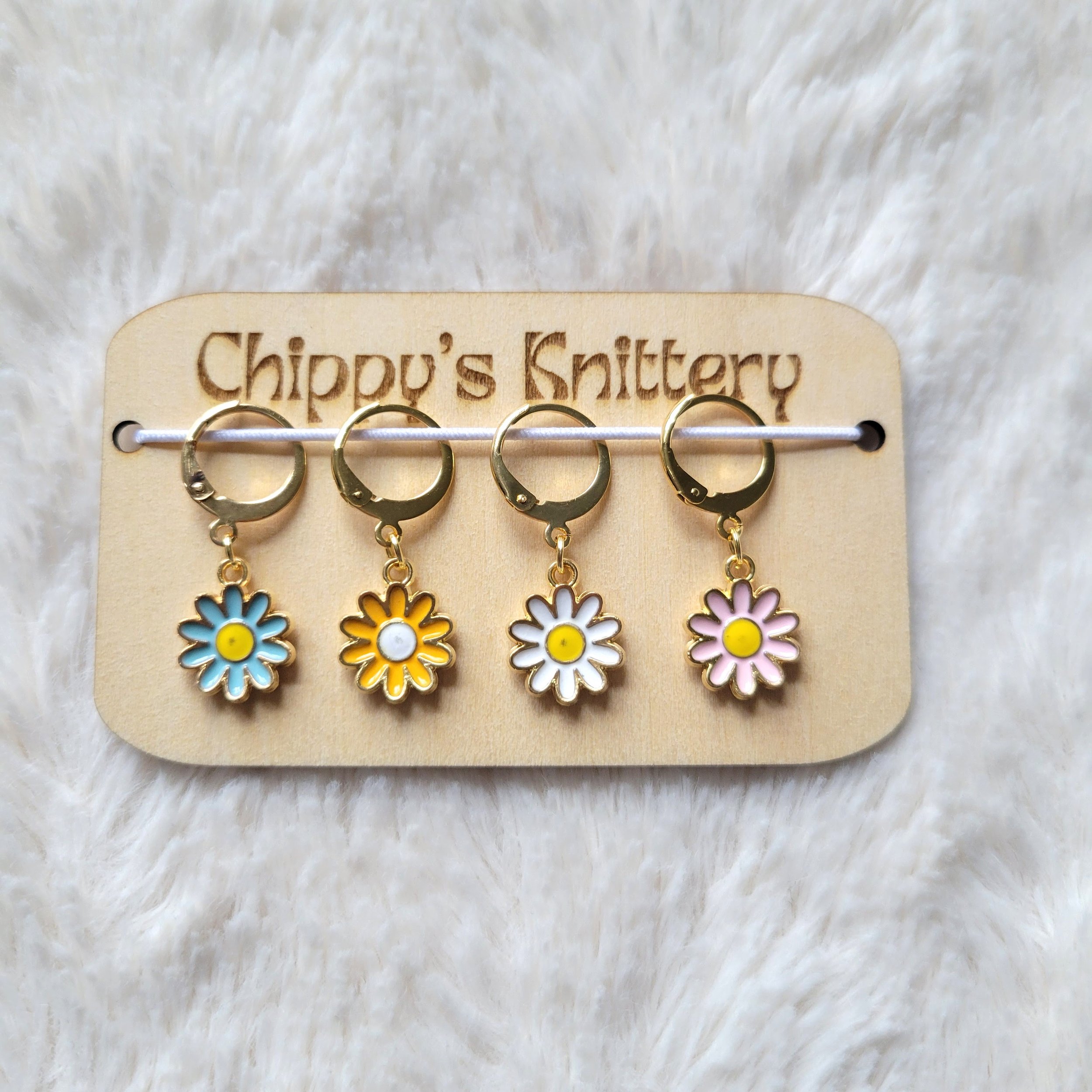 Set of 4 Daisy Sheep Stitch Markers