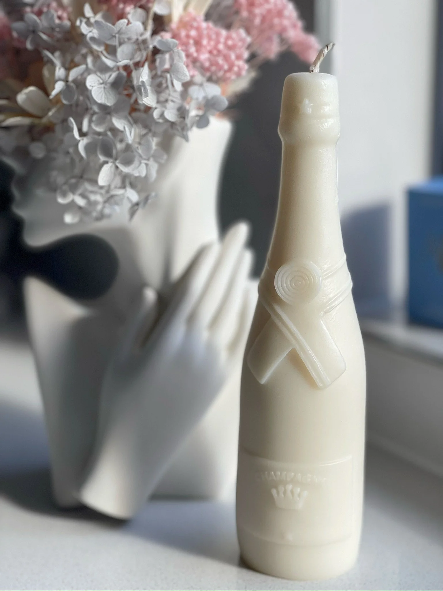 Champagne Bottle Candle