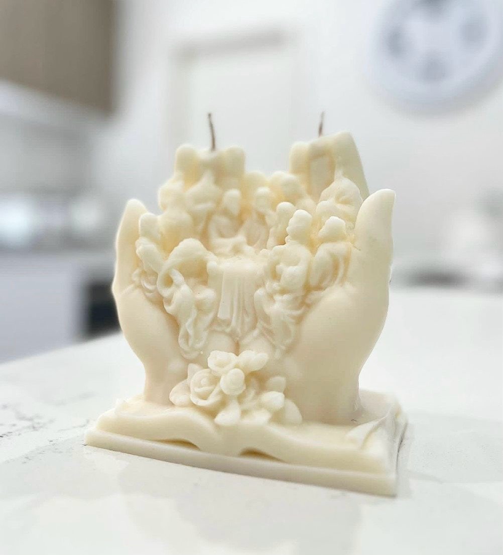 Last Supper Hands Candle