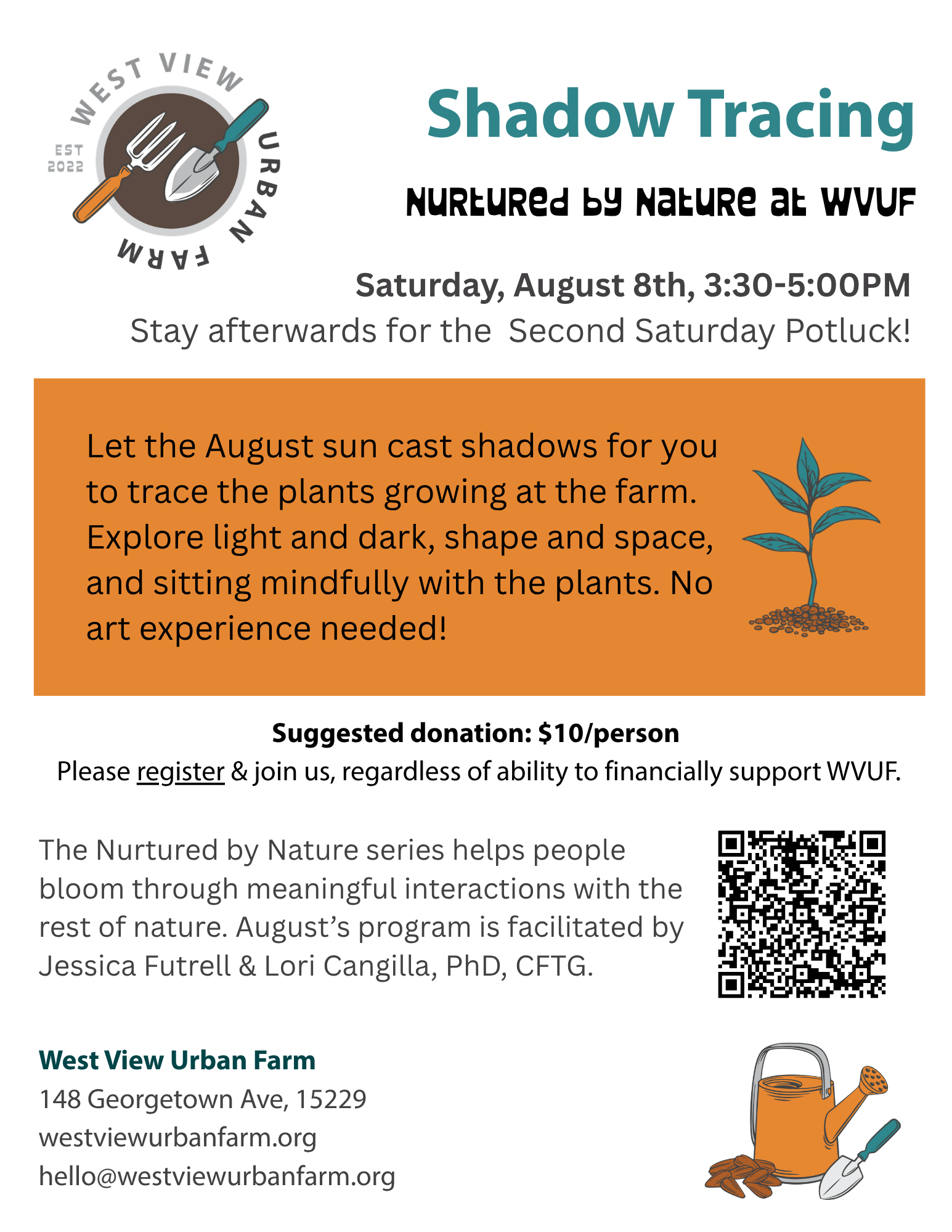 Shadow Tracing - August Nurtured by Nature Workshop