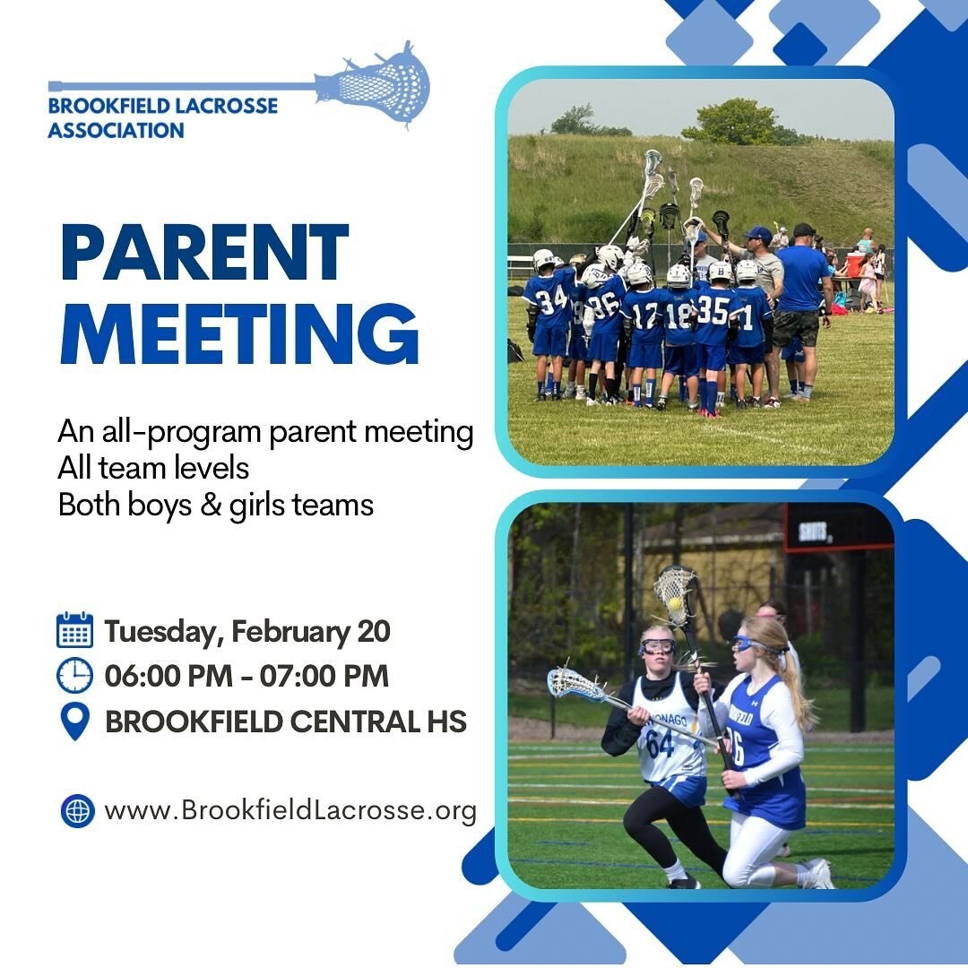 Save the date! The season opening parent meeting will be February 20 at 6pm in the @brookfieldcentralnhs cafeteria.