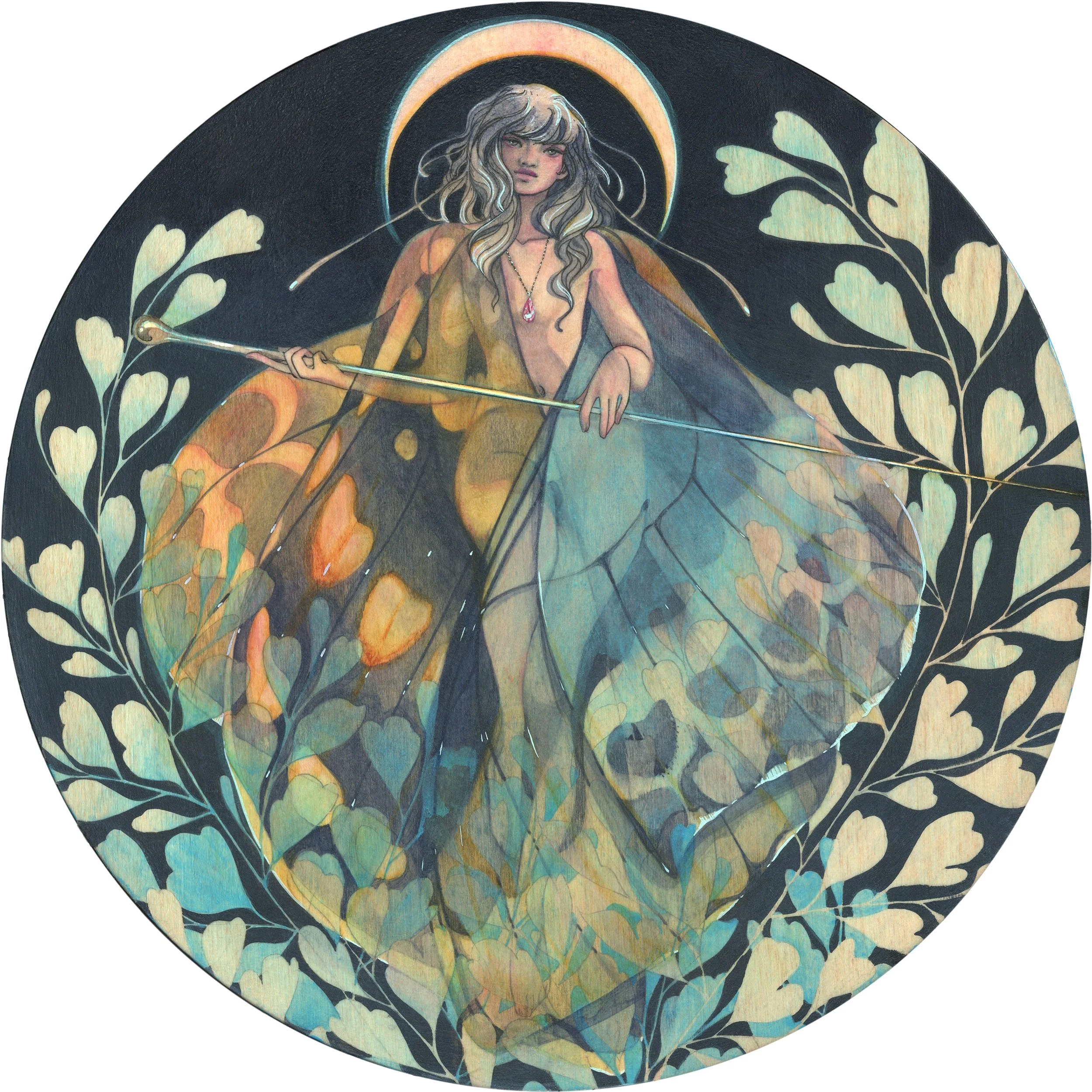 The Alchemist | mixed media on cradled panel | 10" •