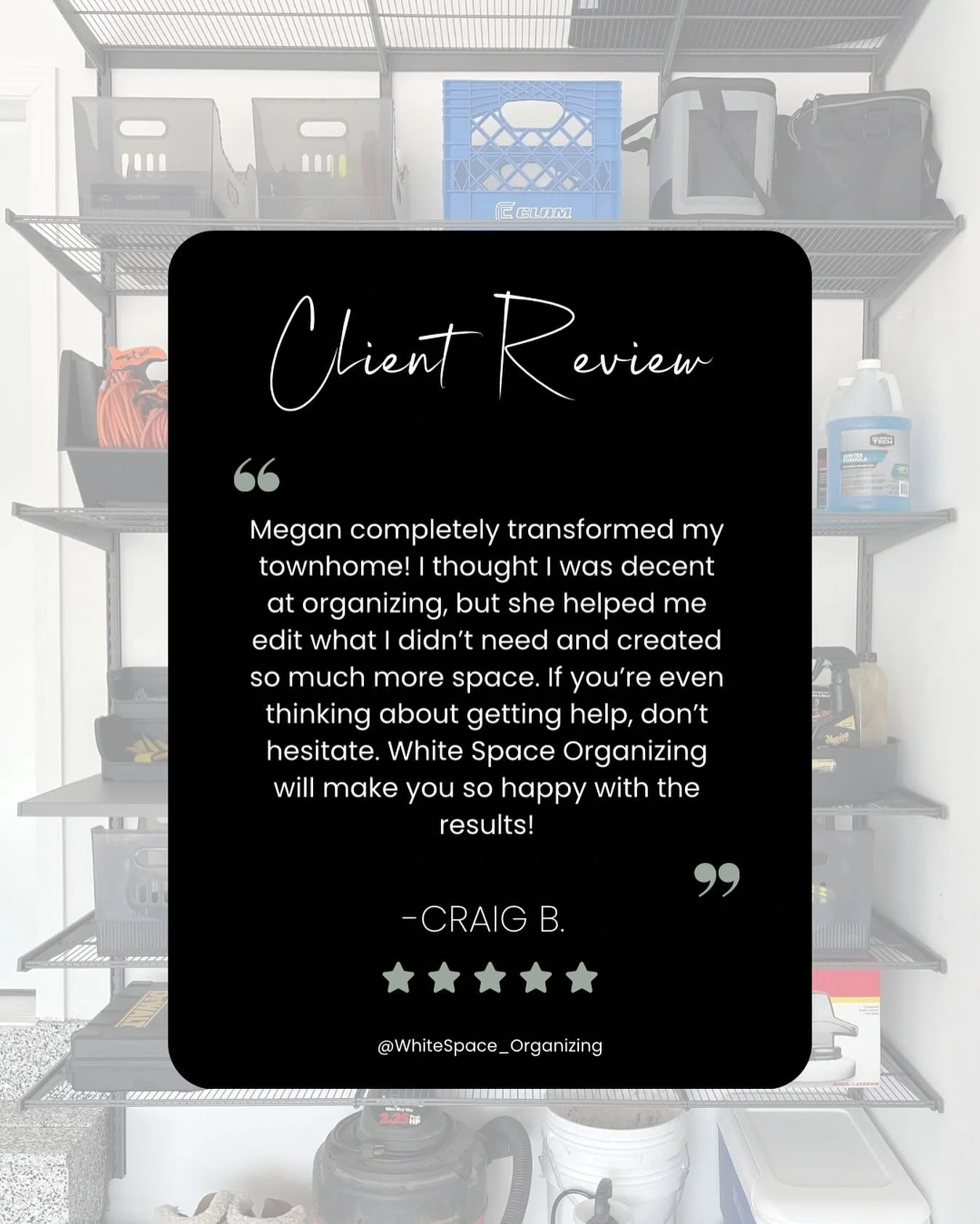 Hearing &ldquo;Megan transformed my home&rdquo; never gets old. This project included nearly every area of the house, and the result was more space, less stress, and a very happy client.

#ClientReview #HappyClient #OrganizedHome #DeclutterYourLife #