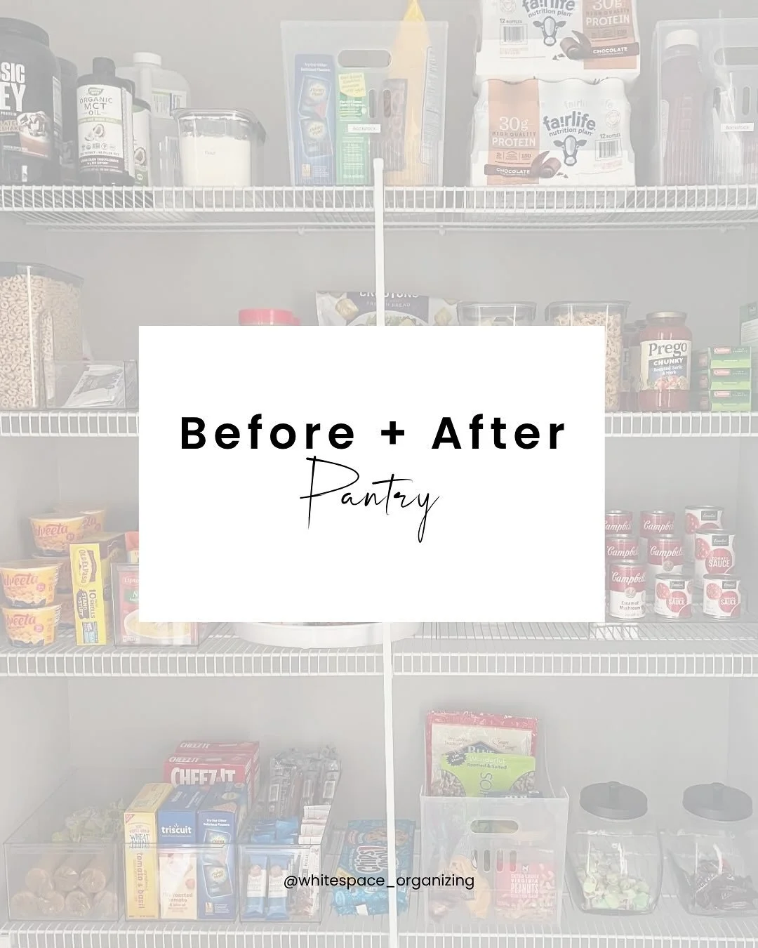 This walk-in pantry needed to do double duty &mdash; food storage and a spot for household and cleaning supplies.

We created zones for both, making it easy to grab what&rsquo;s needed and keeping everything in its place. Now it&rsquo;s organized, fu