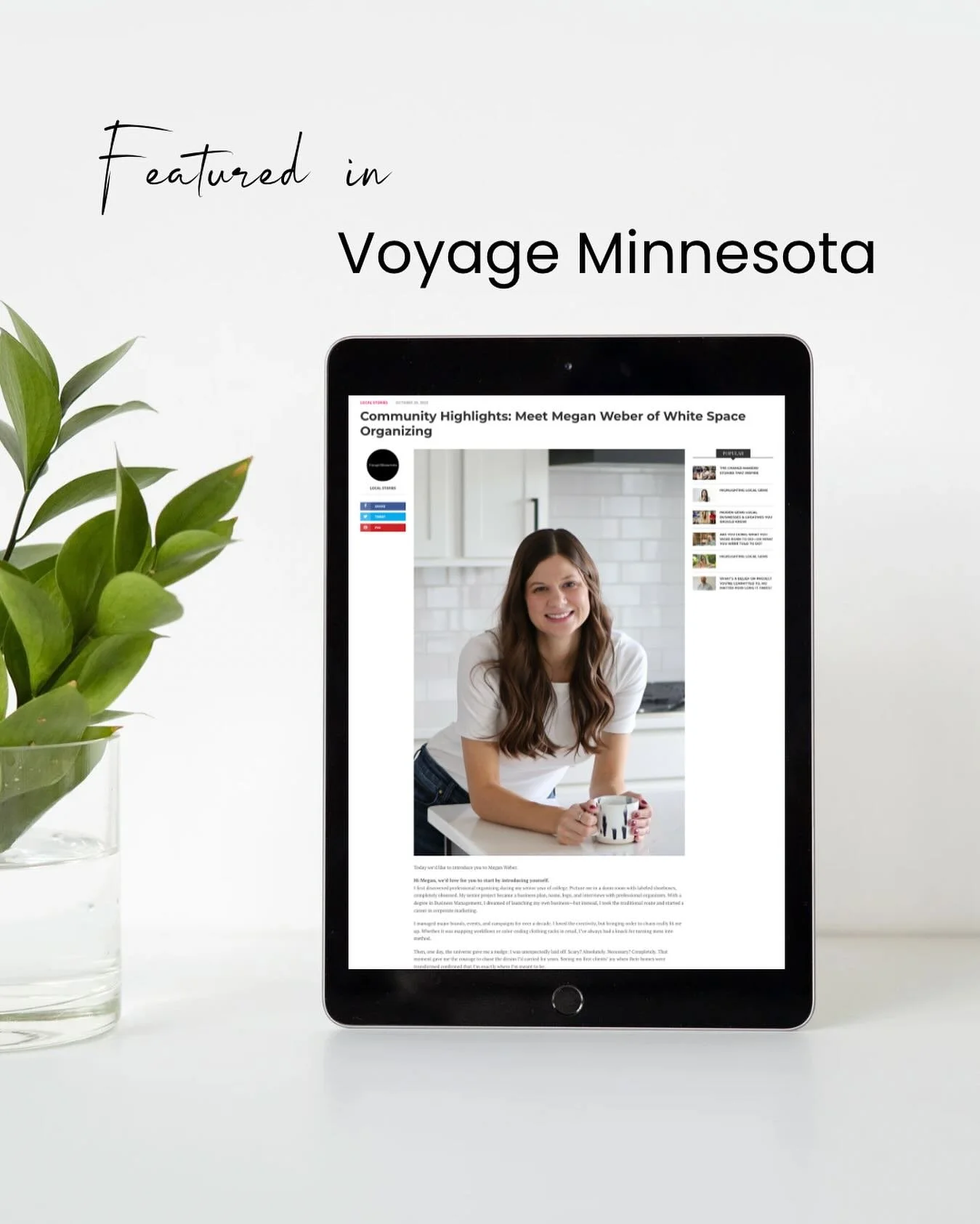 Starting White Space Organizing was a dream that had been in the back of my mind for years, and I loved getting to share a bit of that journey with Voyage Minnesota.

Thank you so much @voyageminnesota for the feature!

Read the full feature here or 