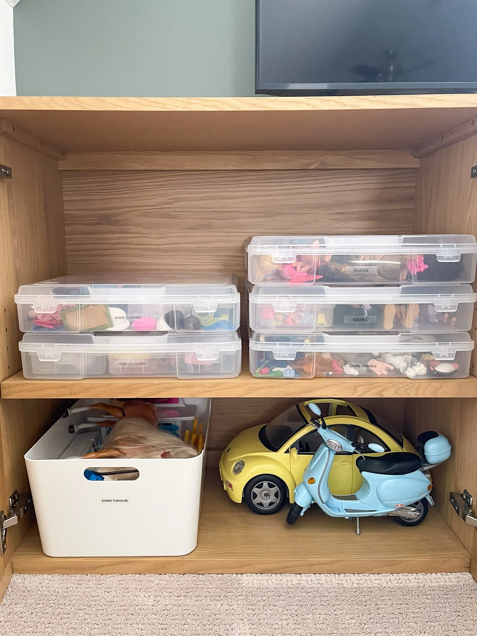 Kids toy storage organized for simple daily cleanup