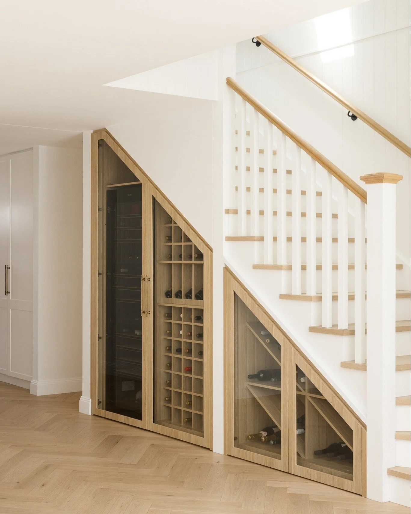 When your cellar storage becomes an elegant design feature in the middle of the home... Entertaining set up is in good shape at the Collaroy Flats project for the festive season. 

Interiors, Design &amp; Styling @heliconiahome 
Joinery @beachescreat