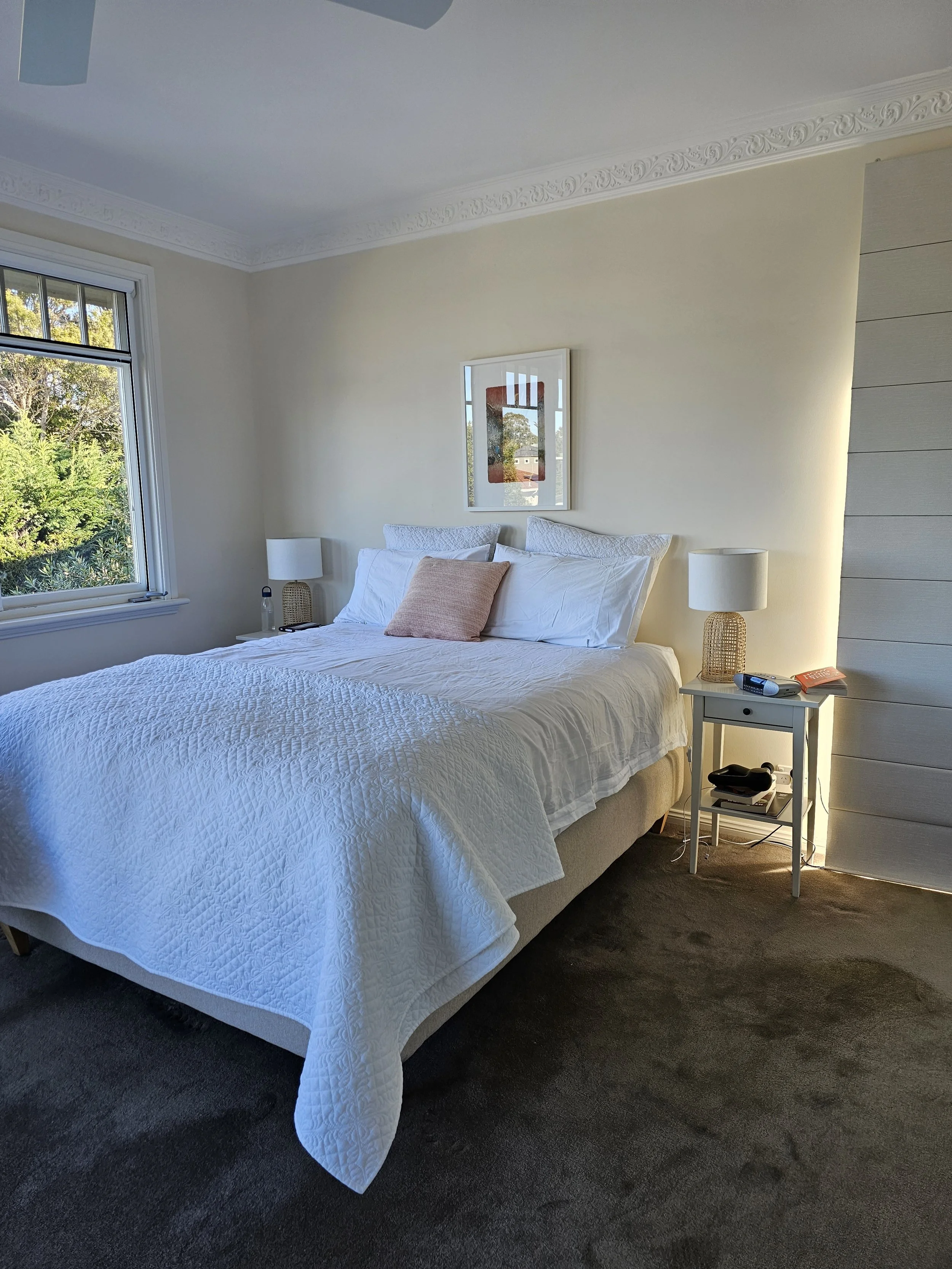 coastal inspired master bedroom renovation
