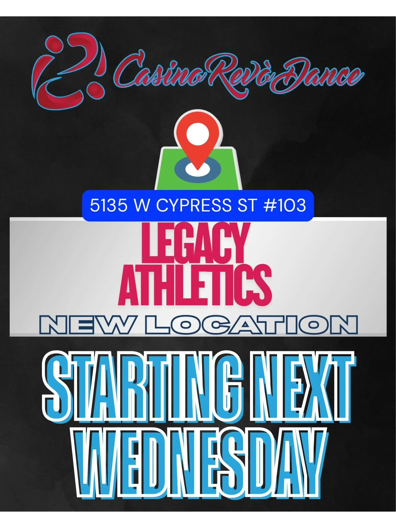 Classes will resume on Wedneday nights at this new location. 

Beginners Casino style at 7p and Son style  at 8p