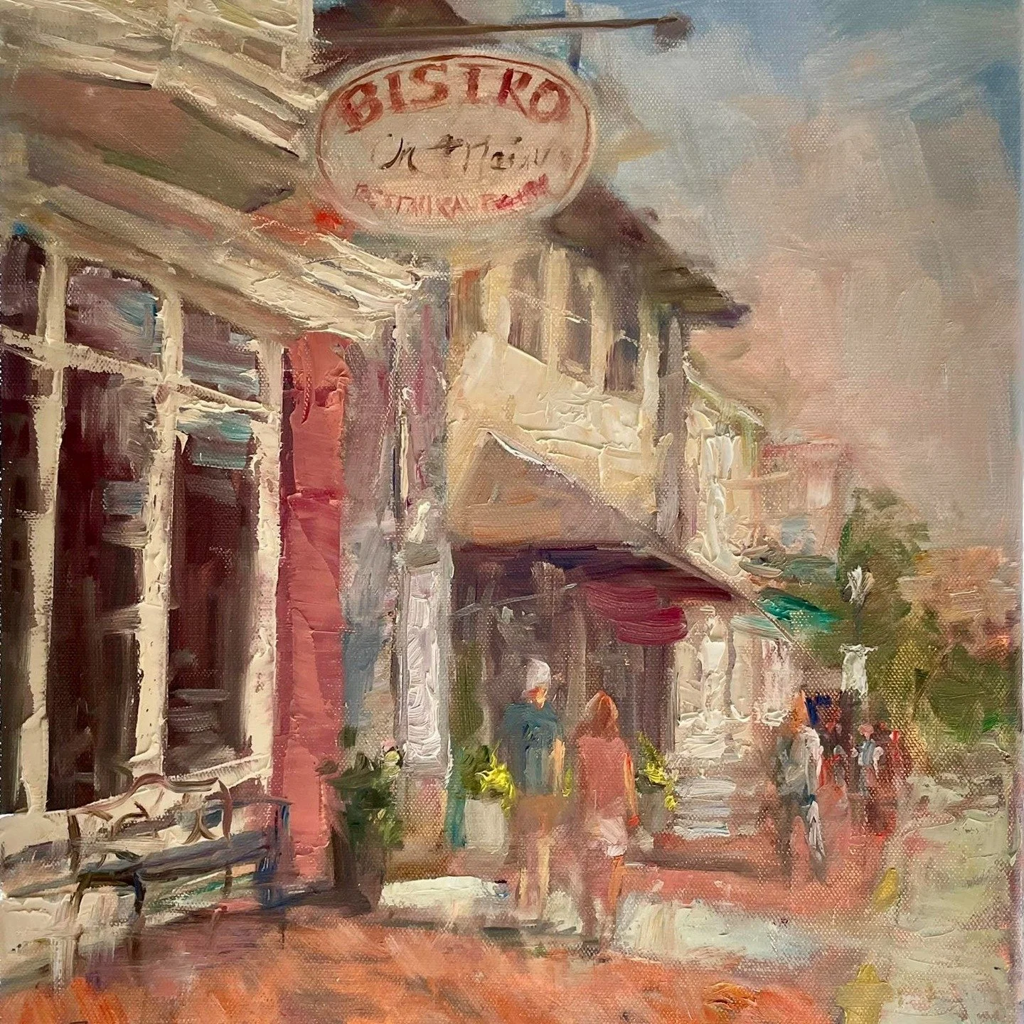 Bistro on Main
14&quot;x18&quot; oil on canvas
@cabellgallery , August 1-31
Lexington, VA