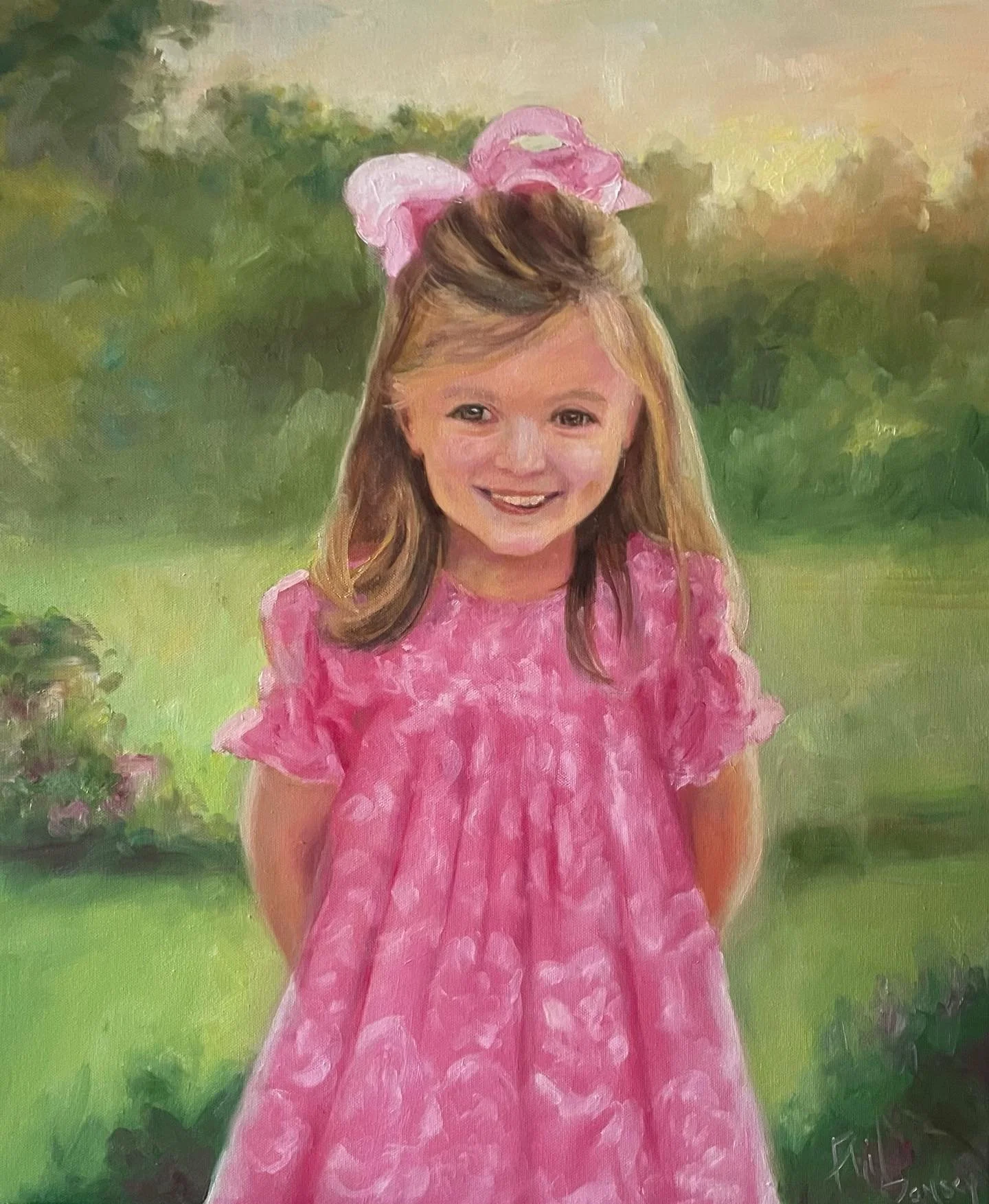 Portrait of a girl 20x24&rdquo; oil on canvas