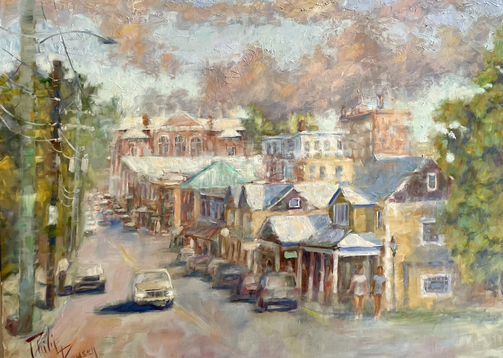 Two Friends on Washington Street, 30"x40"