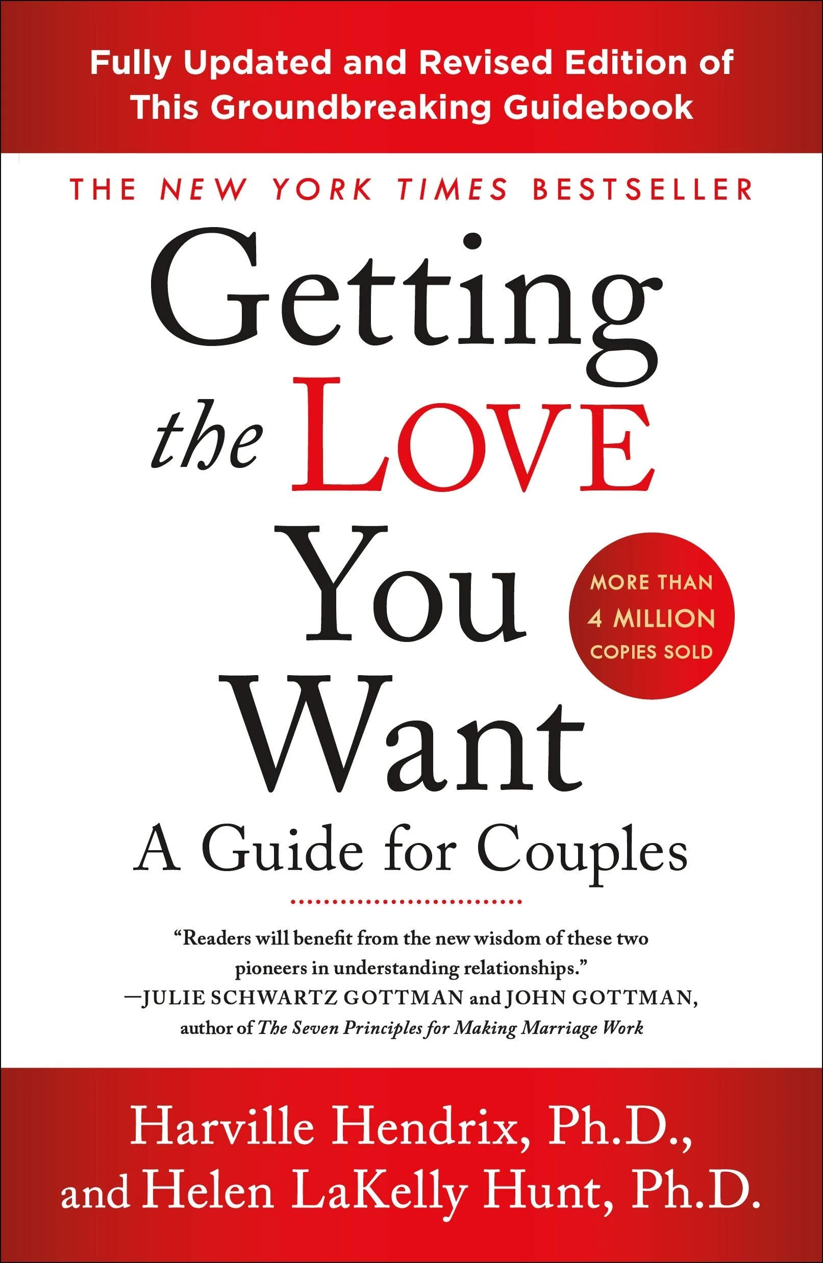 a red and black cover for the book Getting the Love You Want