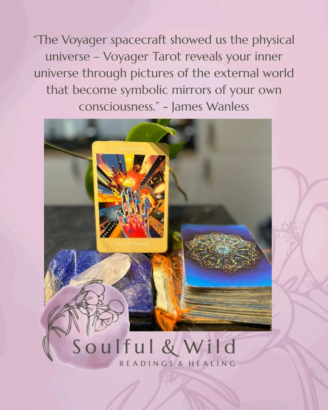 When the Ace of Wands appears, life hands you a match. What you build from that spark is up to you. 

#VoyagerTarot #TarotWisdom #JamesWanless #TarotForGrowth #FortuneCreation #SelfAwareness #TarotDeck