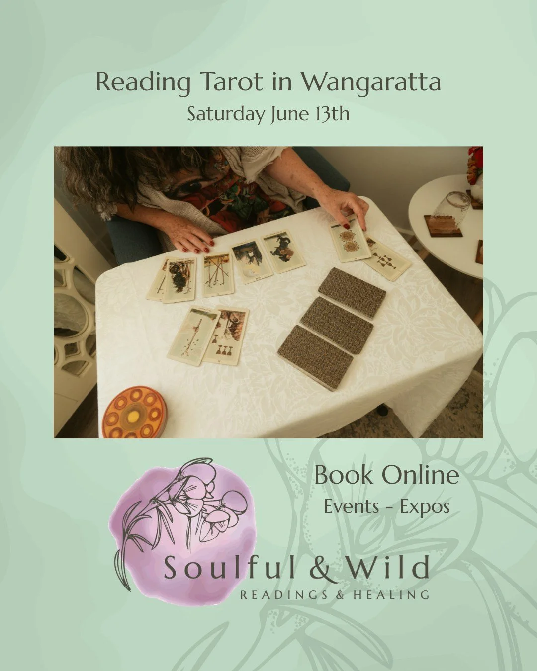 Im in Wangaratta doing Readings on Saturday June 13th between 10am and 4pm. Please book in online via the link in the comments below this post. If you would prefer a full hour, just book two sessions back to back. Bring some questions with you, ie: i