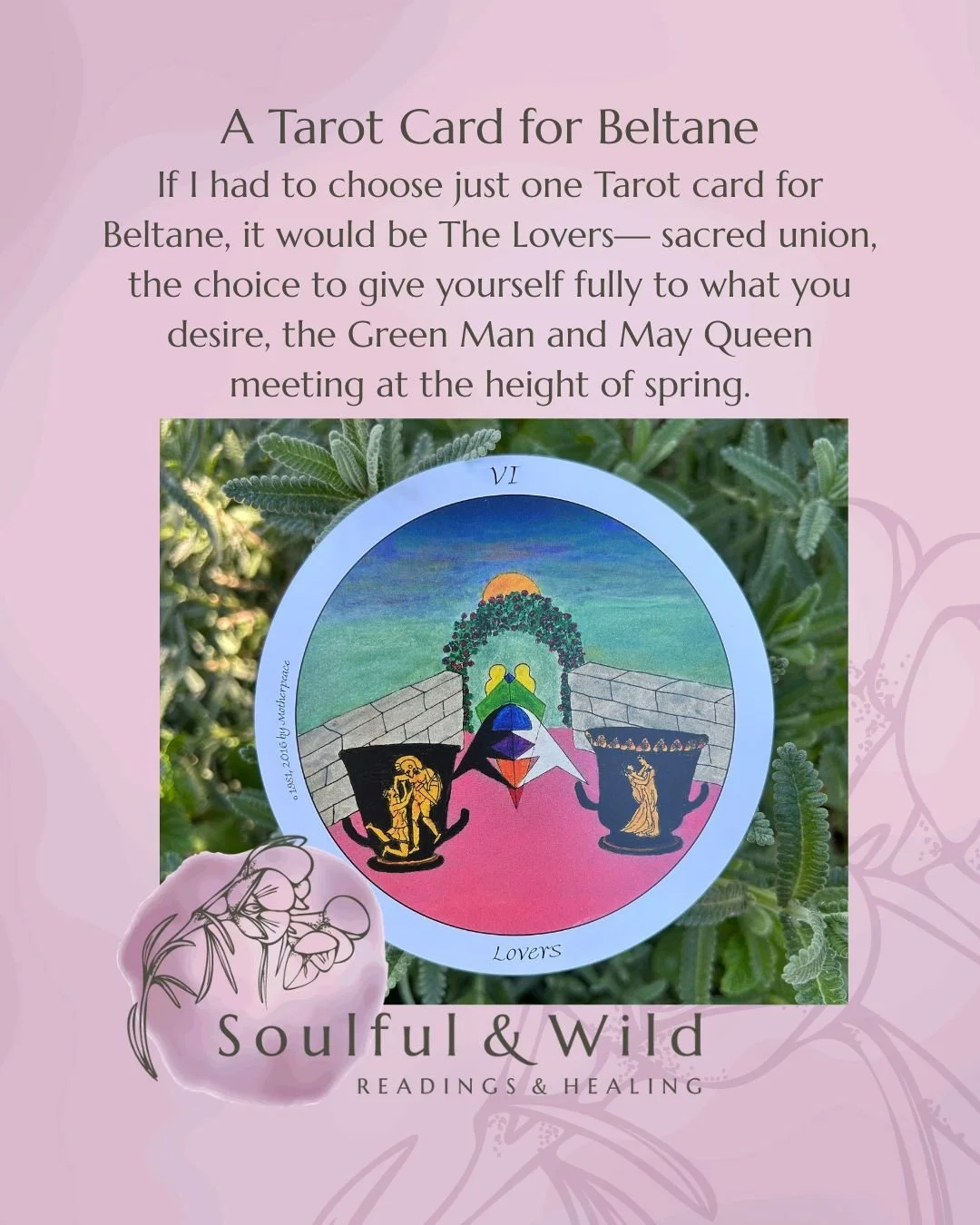 If you're working with your own deck this season, try pulling a single card and asking: what union &mdash; with a person, a project, or a part of myself &mdash; is asking to be chosen fully this season.... Check out the full post for Beltane on the w