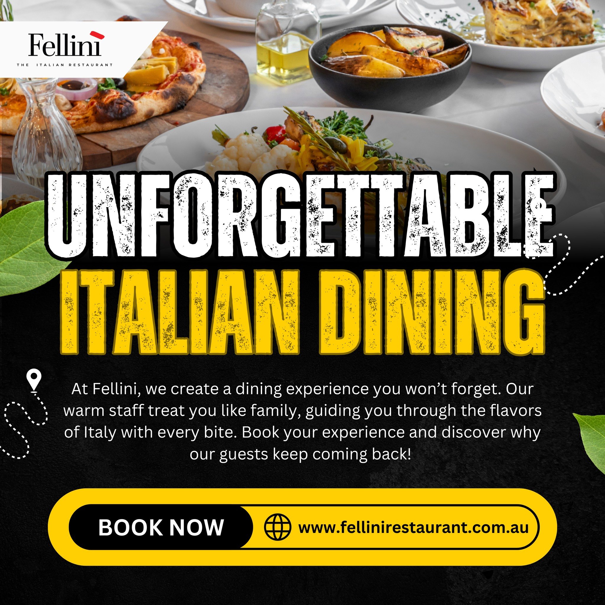 Unforgettable Italian dining awaits at Fellini! 🇮🇹 Our warm and welcoming team will treat you like family, guiding you through an authentic Italian experience that brings guests back time and again. Taste the love in every bite!

👉 Book your table