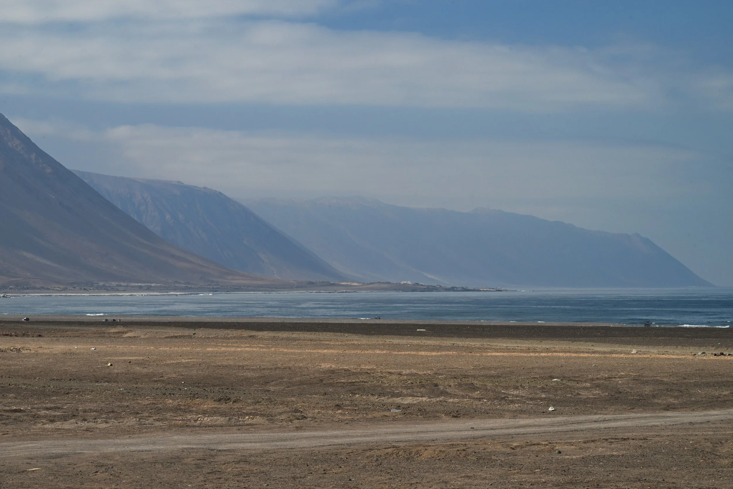 following the coastline