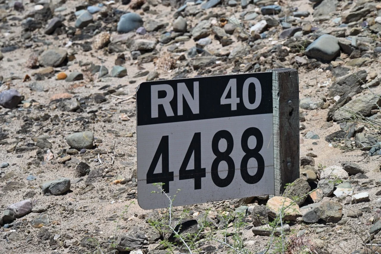  ruta 40, that's how many kilometres left till the end in Patagonia