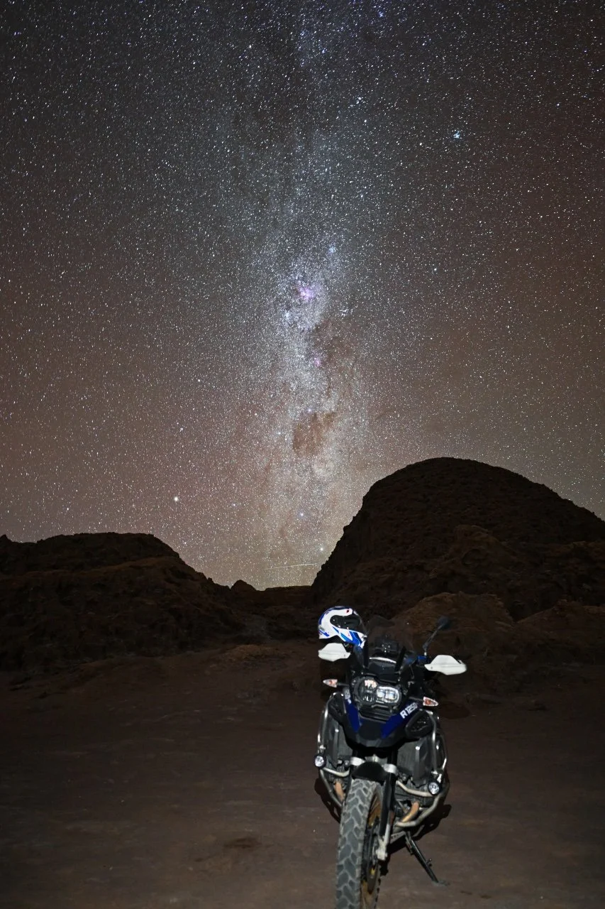  my bike under Milky Way