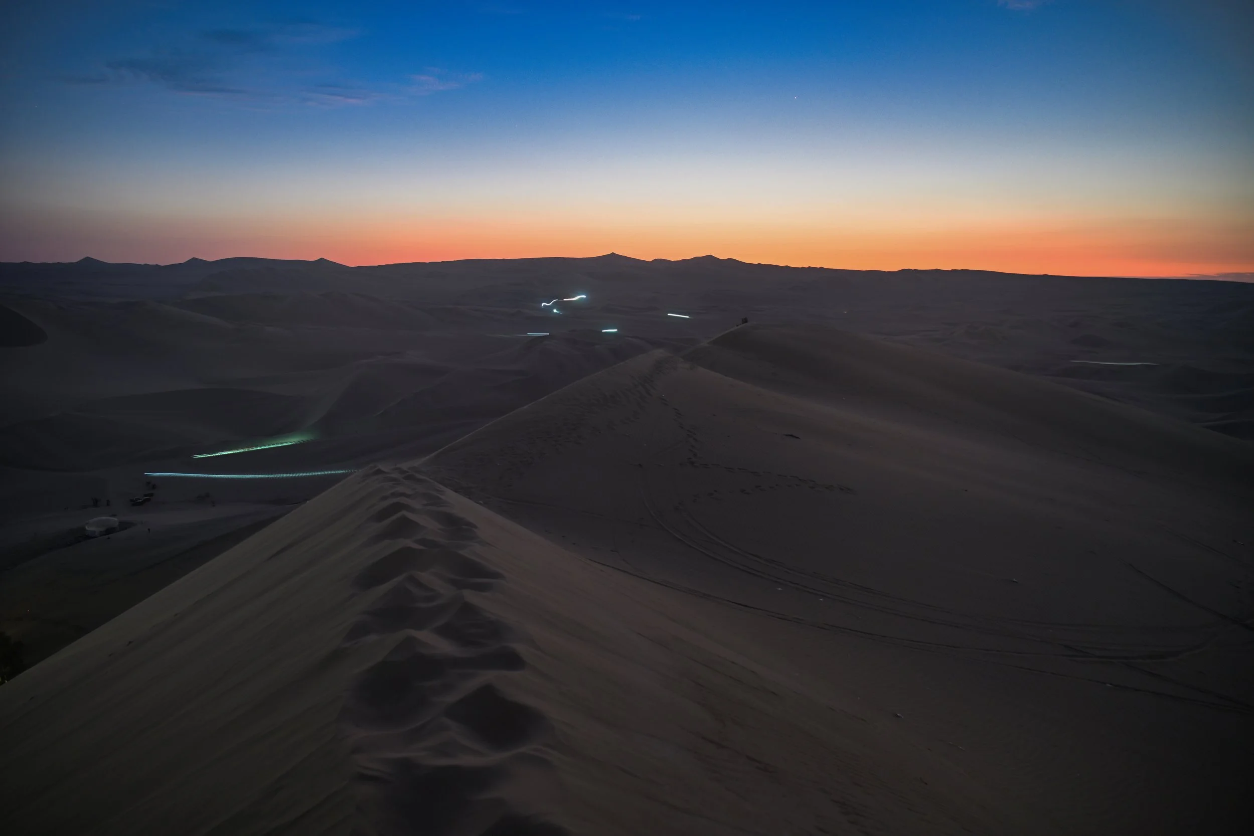 walking the ridge after sunset