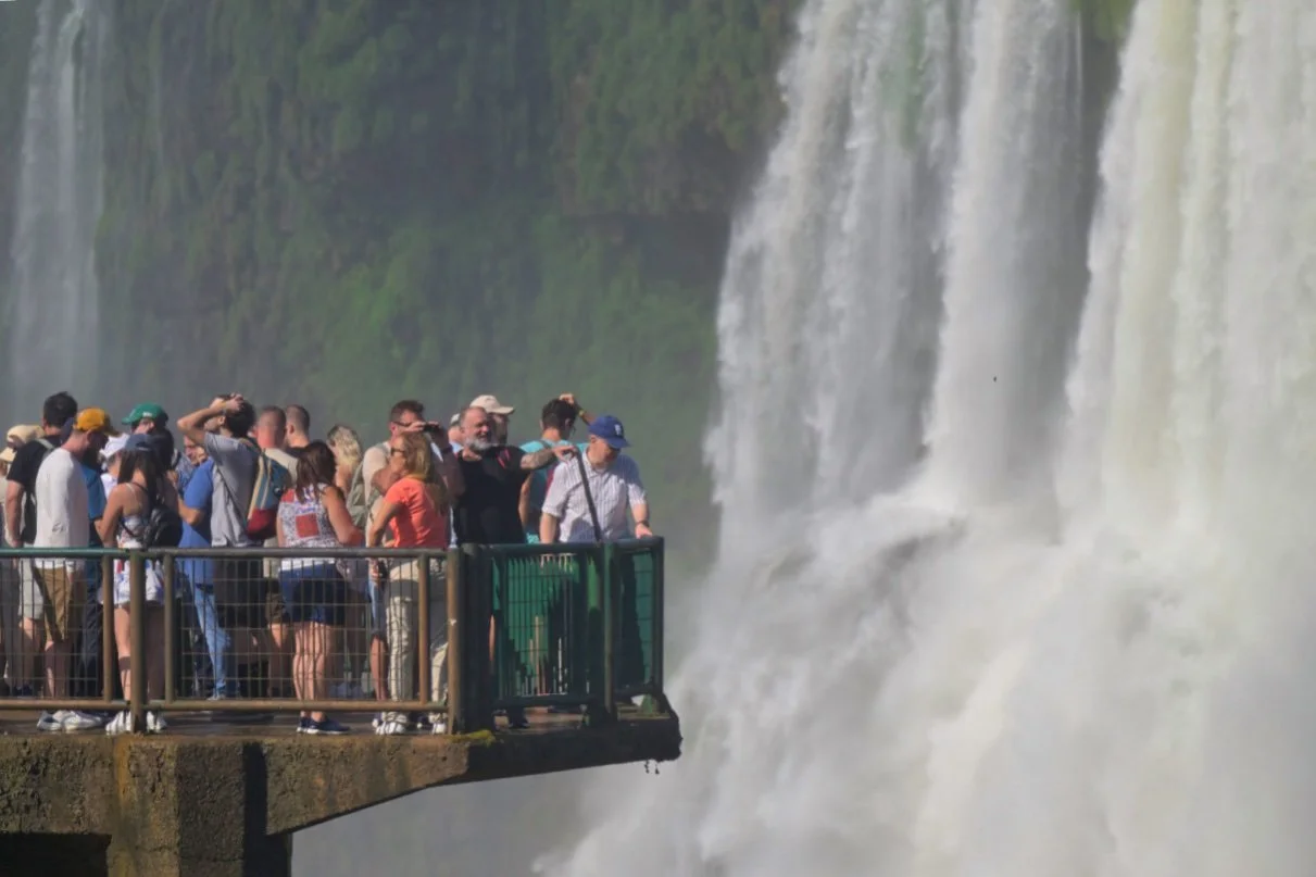  The platform is right over the falls. 