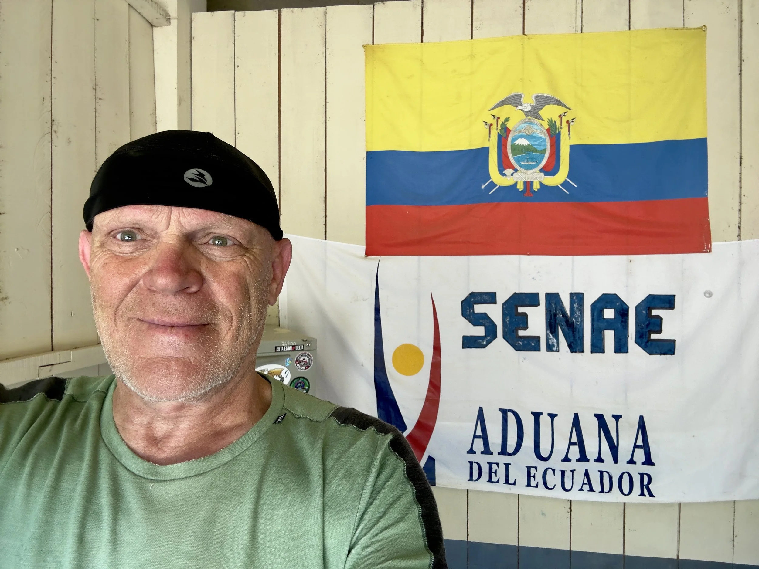 sitting in ECU Customs doing the paperwork