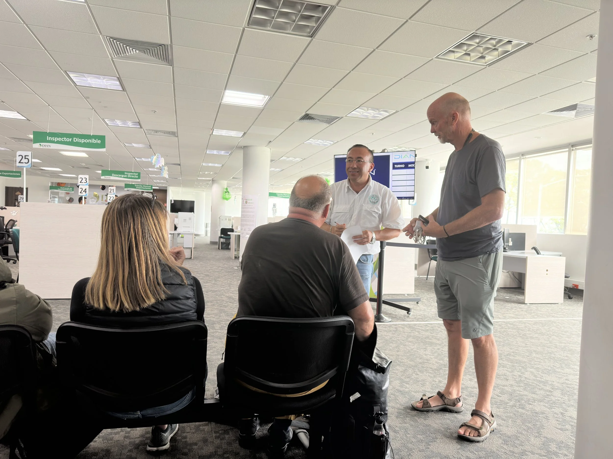 waiting at the customs