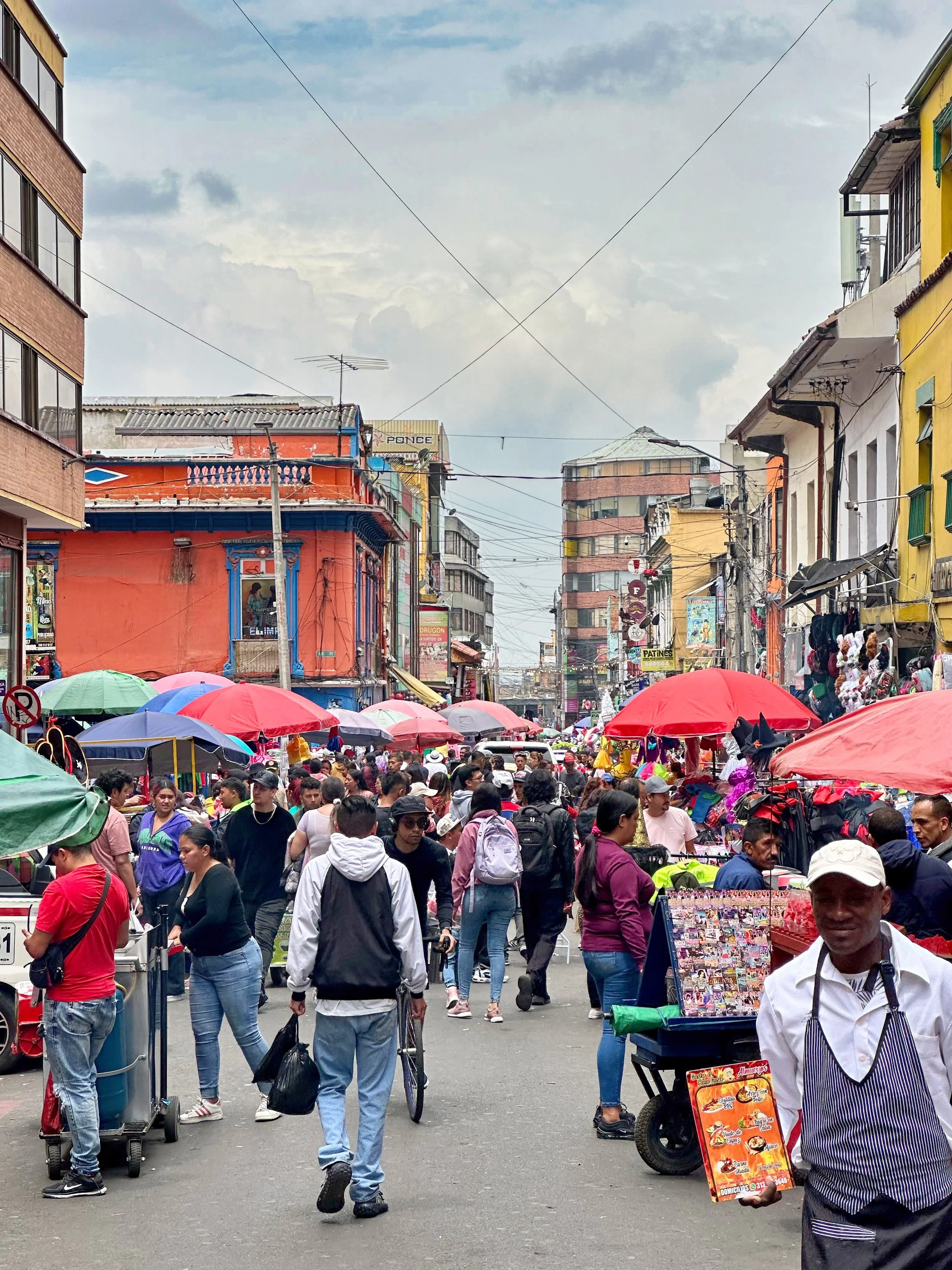 these are the side streets - full of people