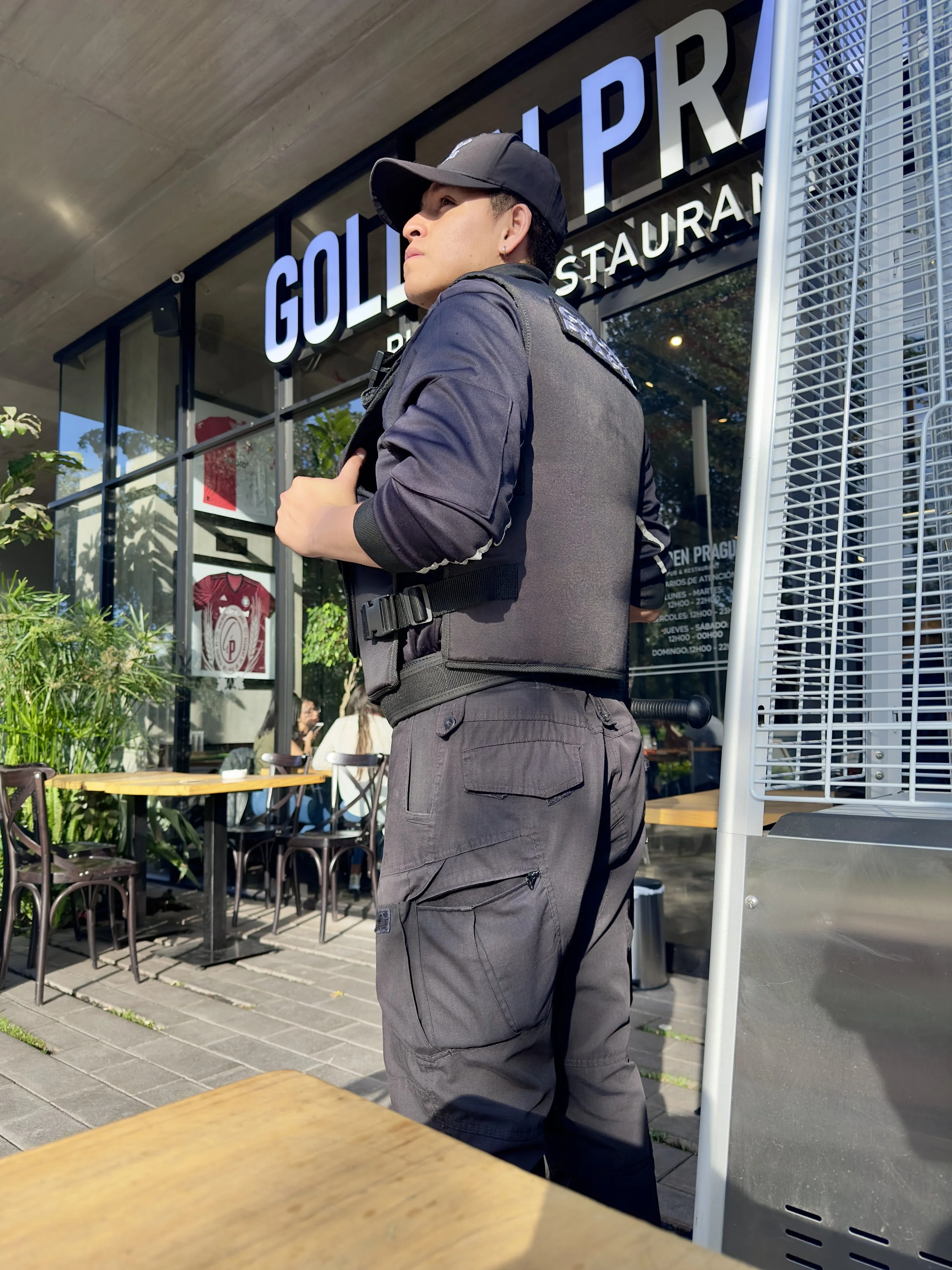 I feel secure with an armed guard right beside me ...