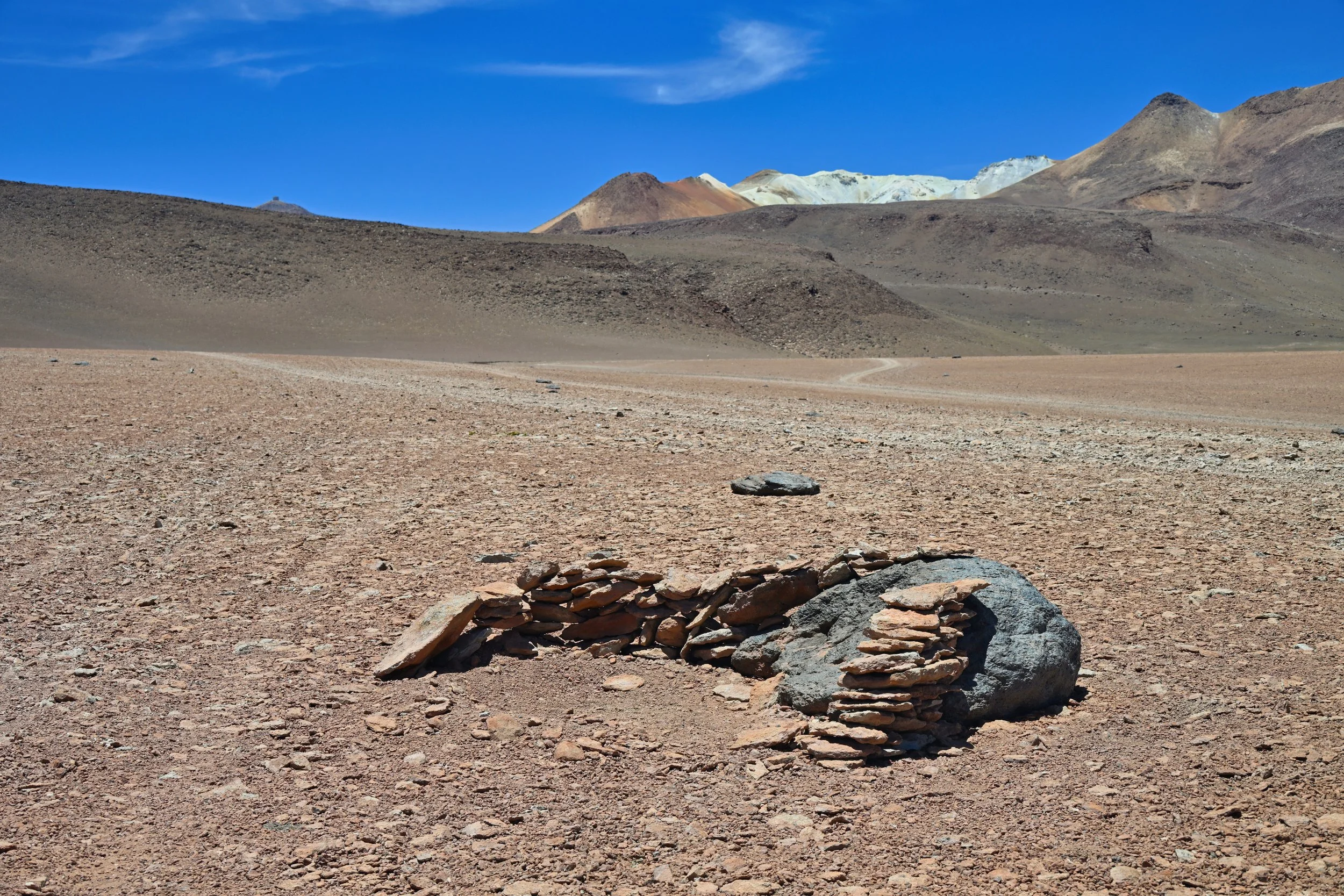 somebody was camping here. This is around 4,700m