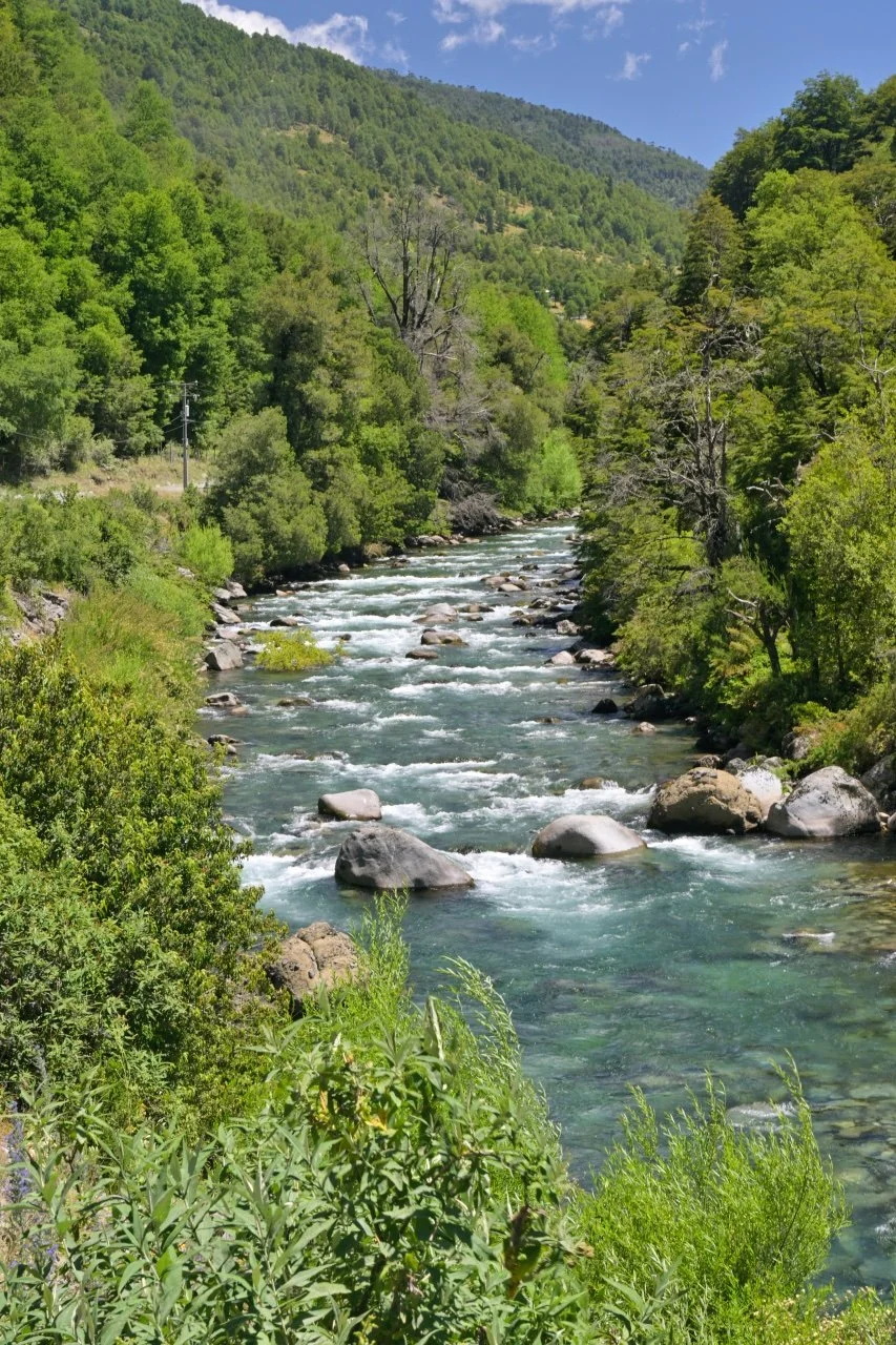  beautiful river at the bottom of the valley