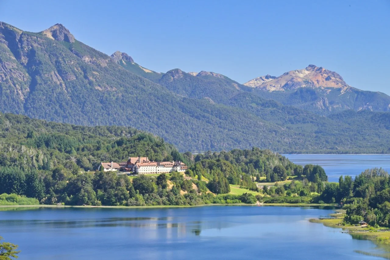  a fancy hotel by the lake