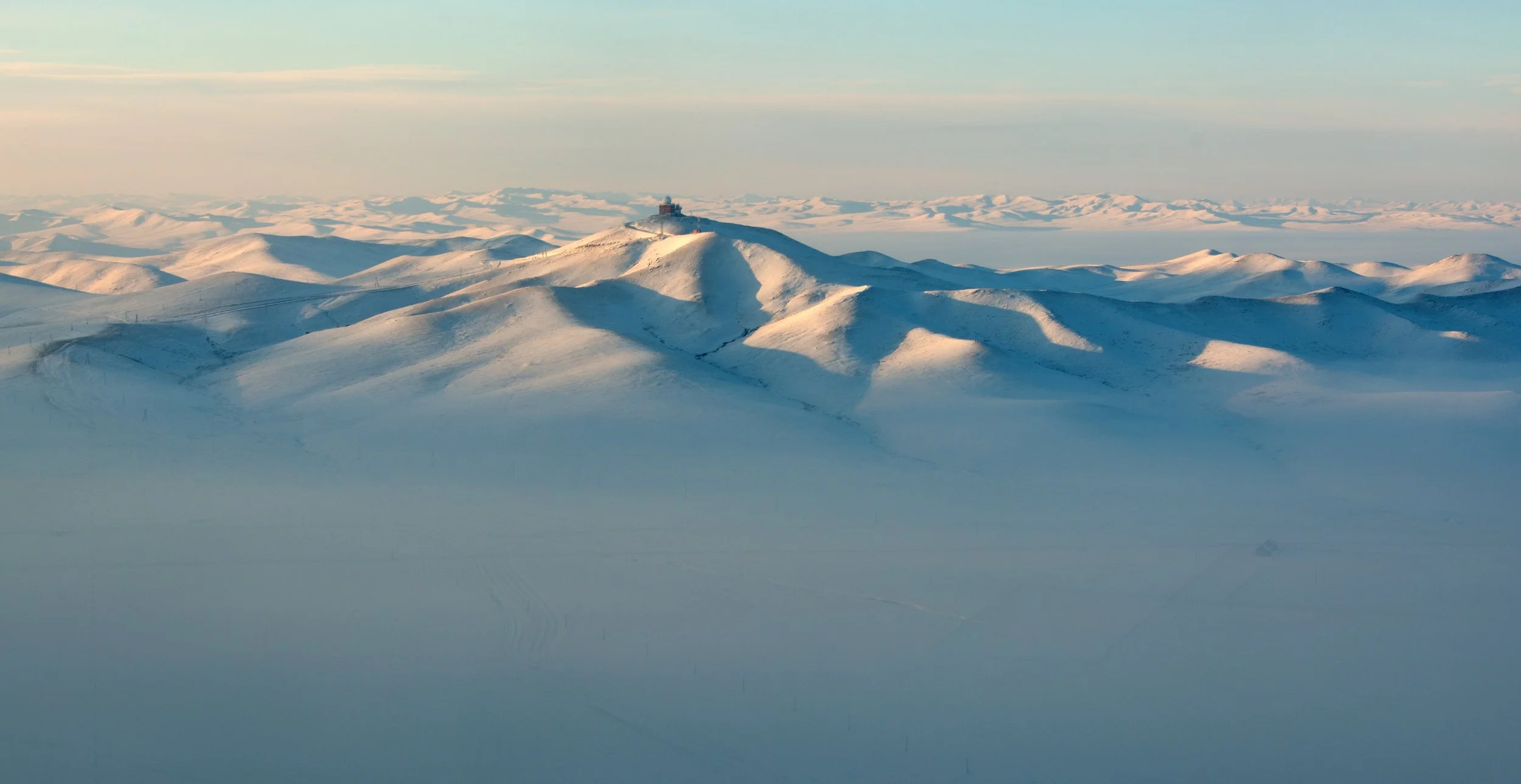sunset above Ulaanbaatar, Mongolia