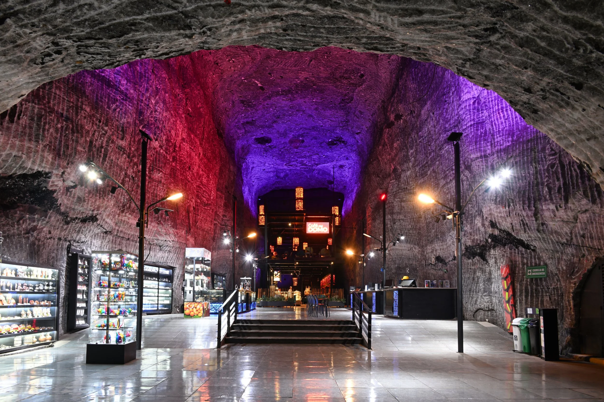 there are restaurants and shops down there