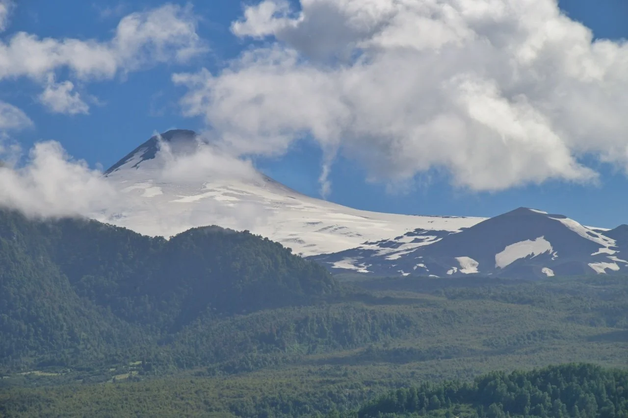 The volcano decided to come out of the clouds