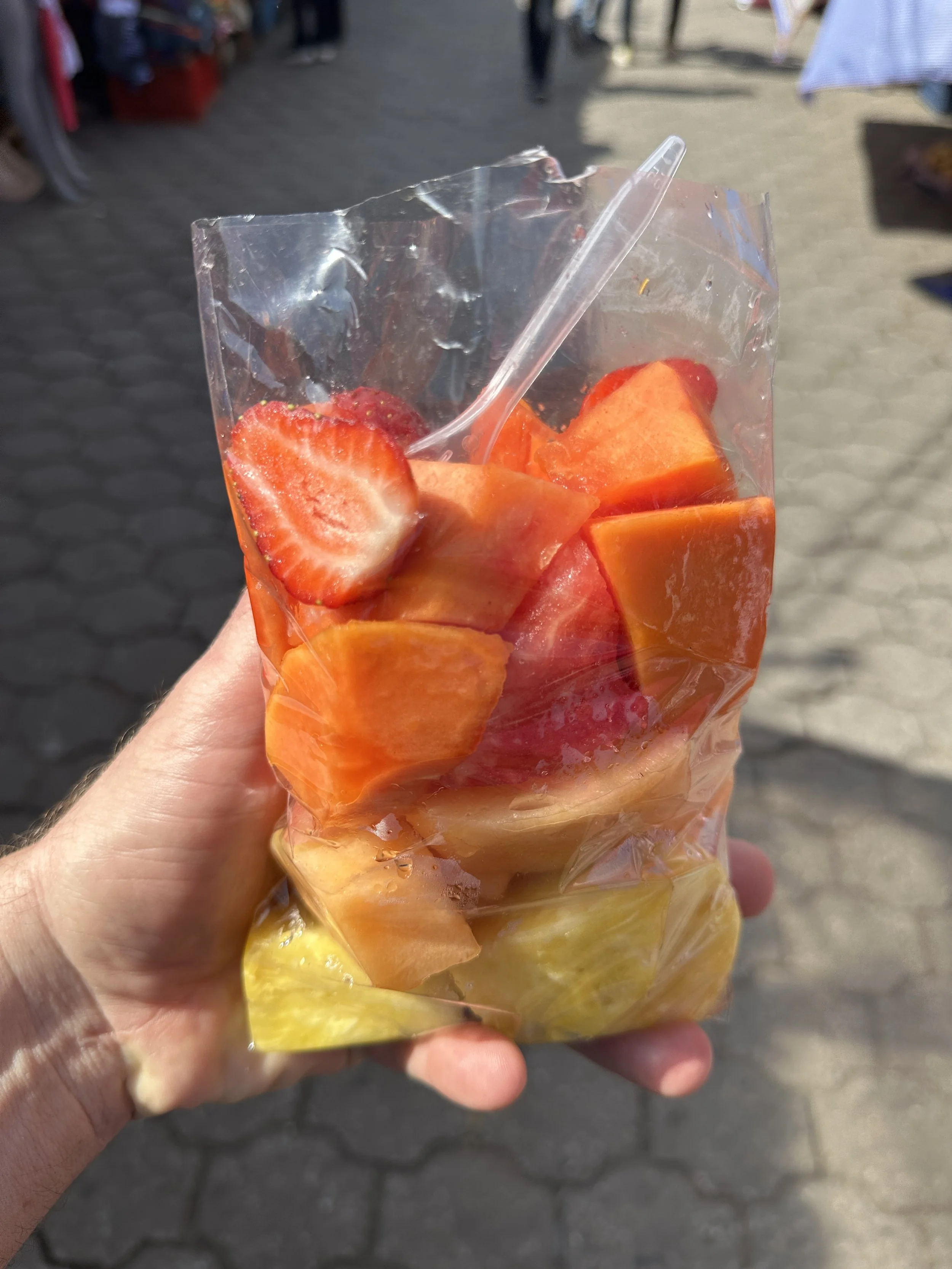 I am getting addicted to this fruit salad from the market. $1.50 ... 